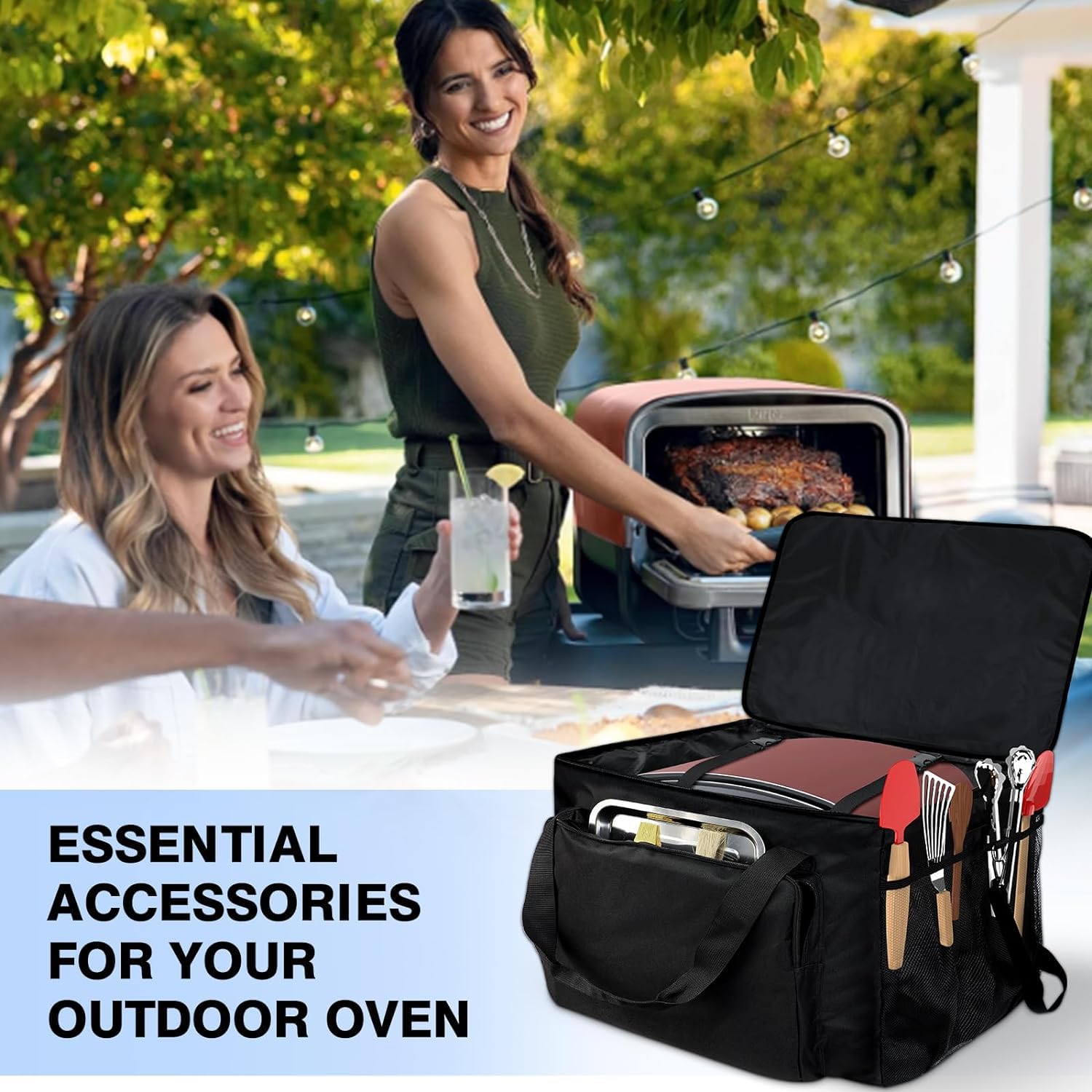 BBQ Carry Bag for Ninja Woodfire Outdoor Grill, Water-Resistant