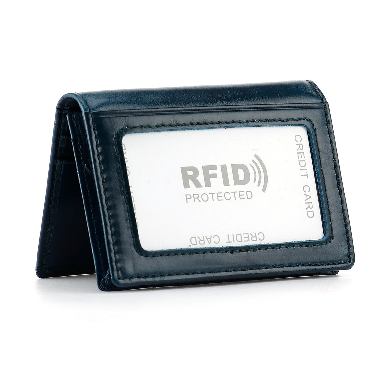 HAWEE Men’s Bifold Front Pocket Wallet Genuine Leather RFID Blocking Card Billfold