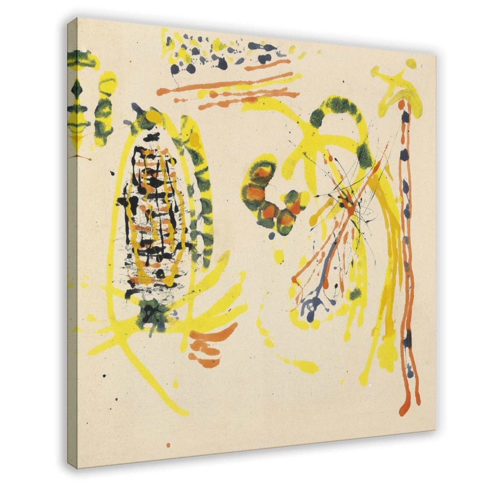 WCYB Untitled (Eye-Scape), 1952 by Jackson Pollock Posters Prints Canvas Deco Paintings Wall Art Frame 28" L X 28" W