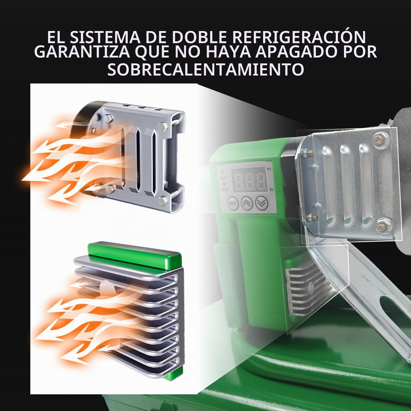 Soldador de tubos de agua de plástico para PP, PP-R, PE, PP-C - Máquina de fusión de tubos de polietileno - Calentador de tubos de PVC - Equipo de soldadura de tubos de 110 V