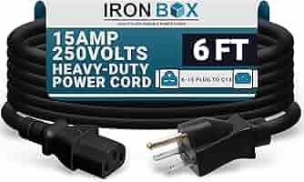 Amazon | IronBox Electric NEMA 6-15プラグからC13コネクタ電源