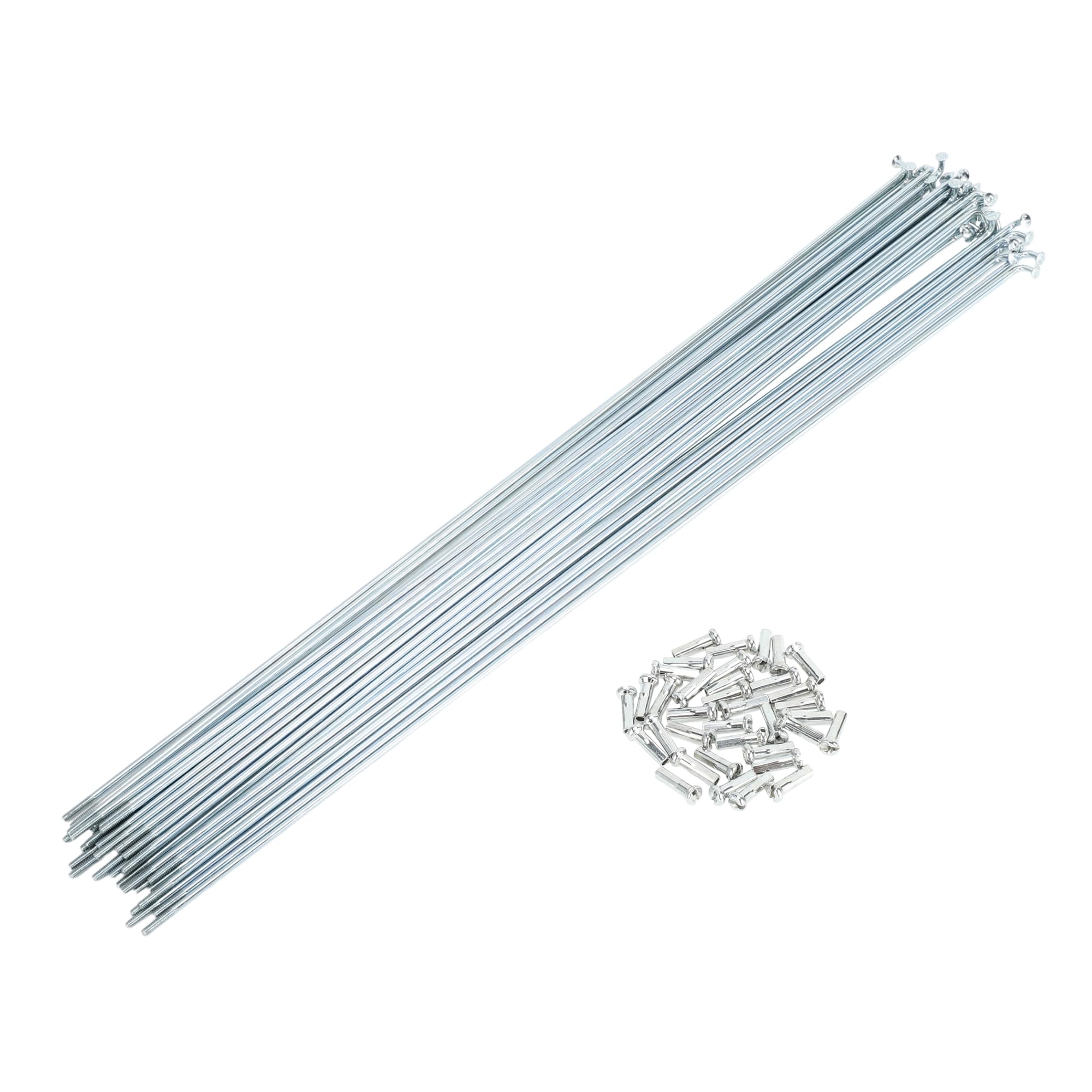 TUCKBOLD Bicycle Spokes Bike Wheel Spokes Silver Tone Nipple 1 Set 14G 299mm Length Carbon Steel Galvanized โ image 1