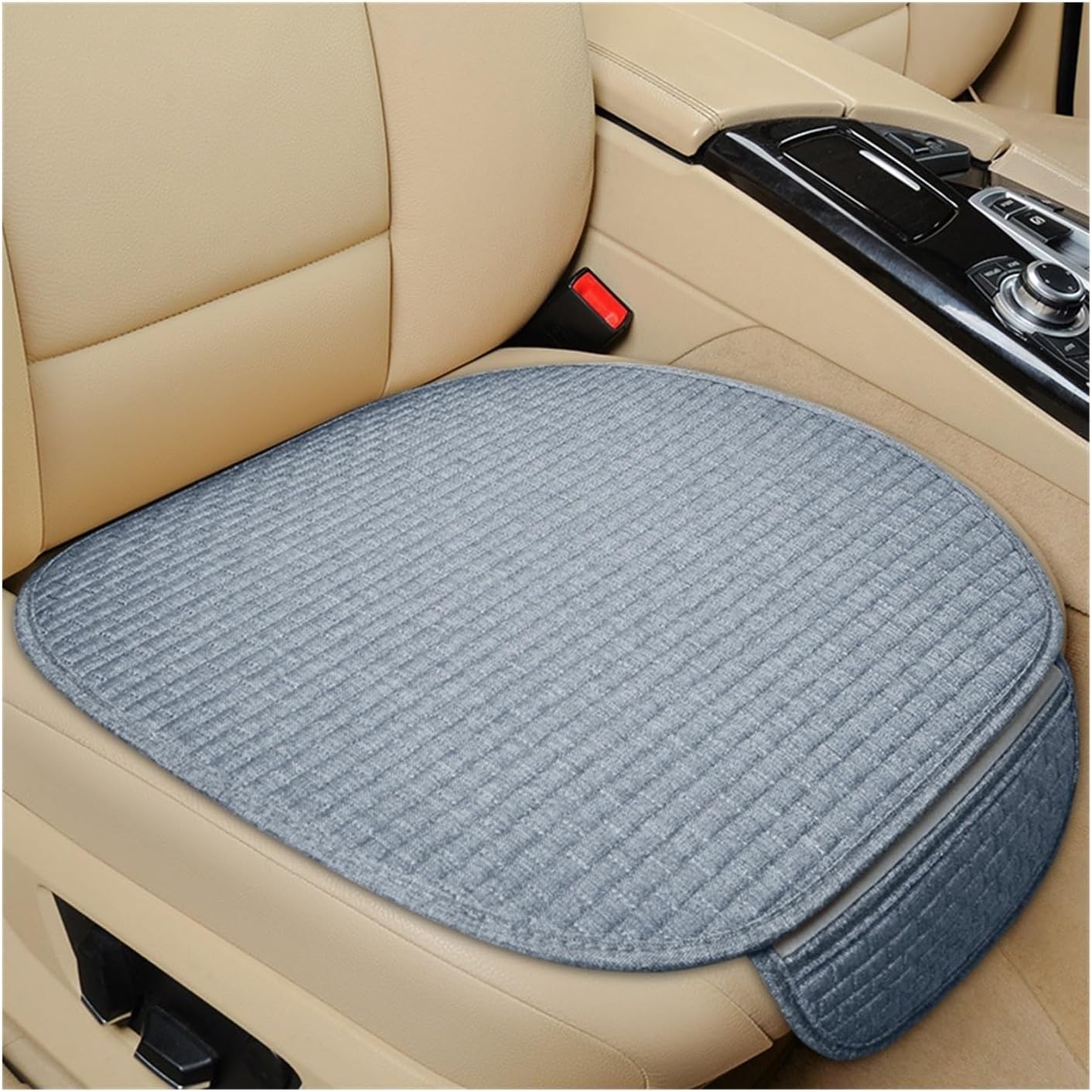 QQLADY X Car Cushion Linen Car Seat Cushion Car Seat Cover Car Cushion Three-Piece Set X (Color : T)