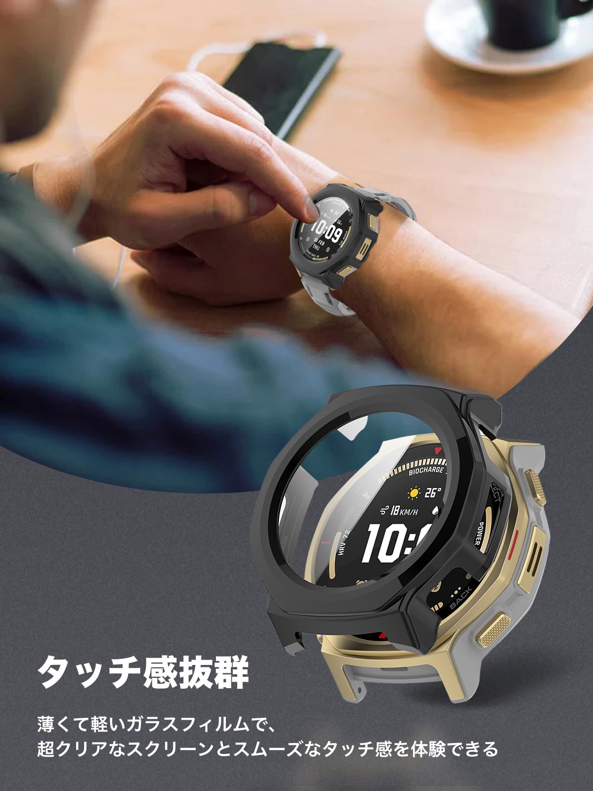 Amazon.co.jp: For Amazfit T-rex 3 Pro 44MM ケース 保護 ガラス 