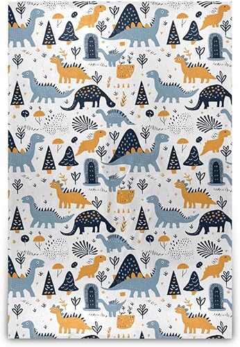 Miniatura 1 de Manta de franela ultrasuave con patrón de dinosaurio infantil, manta de franela de franela de vellón de franela de otoño para adultos y niños, manta