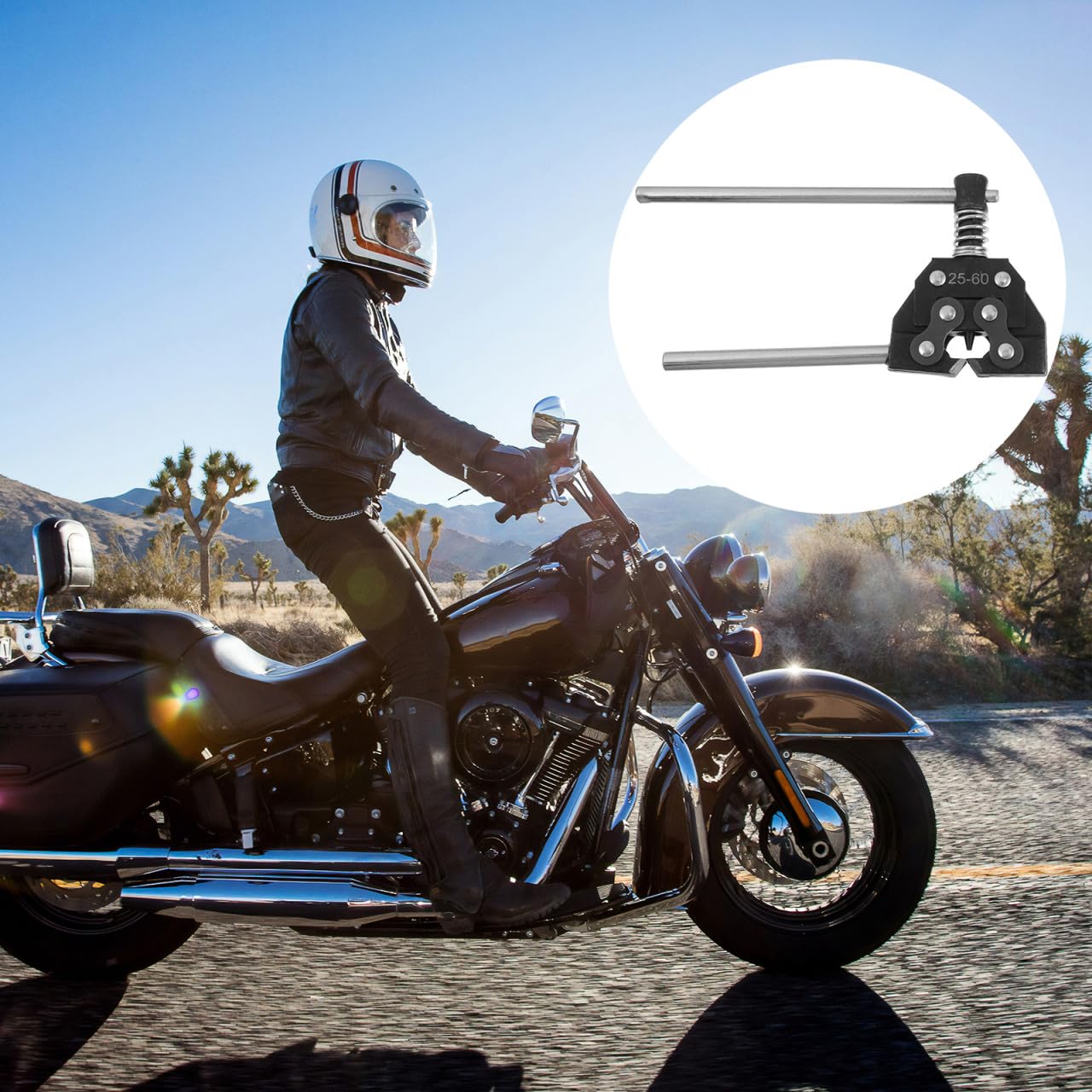TOYANDONA Desmontador de Cadenas para Bicicleta y Motocicleta, Cortador de Cadena de Acero, Empuja el Pasador, Adecuado para Reparación y Mantenimiento