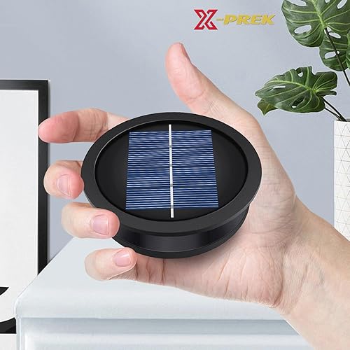 Miniatura 3 de Paquete de 2 piezas de luz solar de repuesto (tamaño superior de 2.76 pulgadas, tamaño inferior de 2.36 pulgadas), 7 lúmenes LED blanco cálido