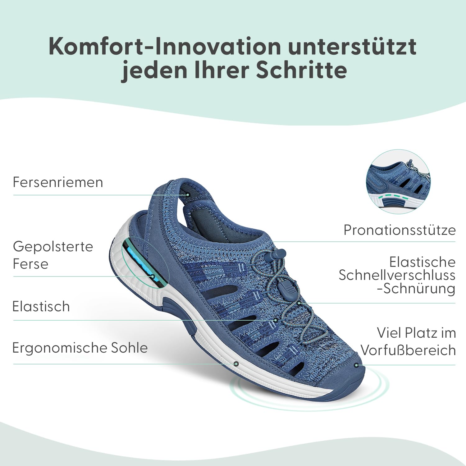Orthofeet Laguna orthopädische Damen Fisherman-Sandalen