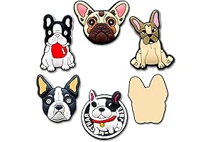 Frenchie Croc Charms, Puppy Shoe Decorations