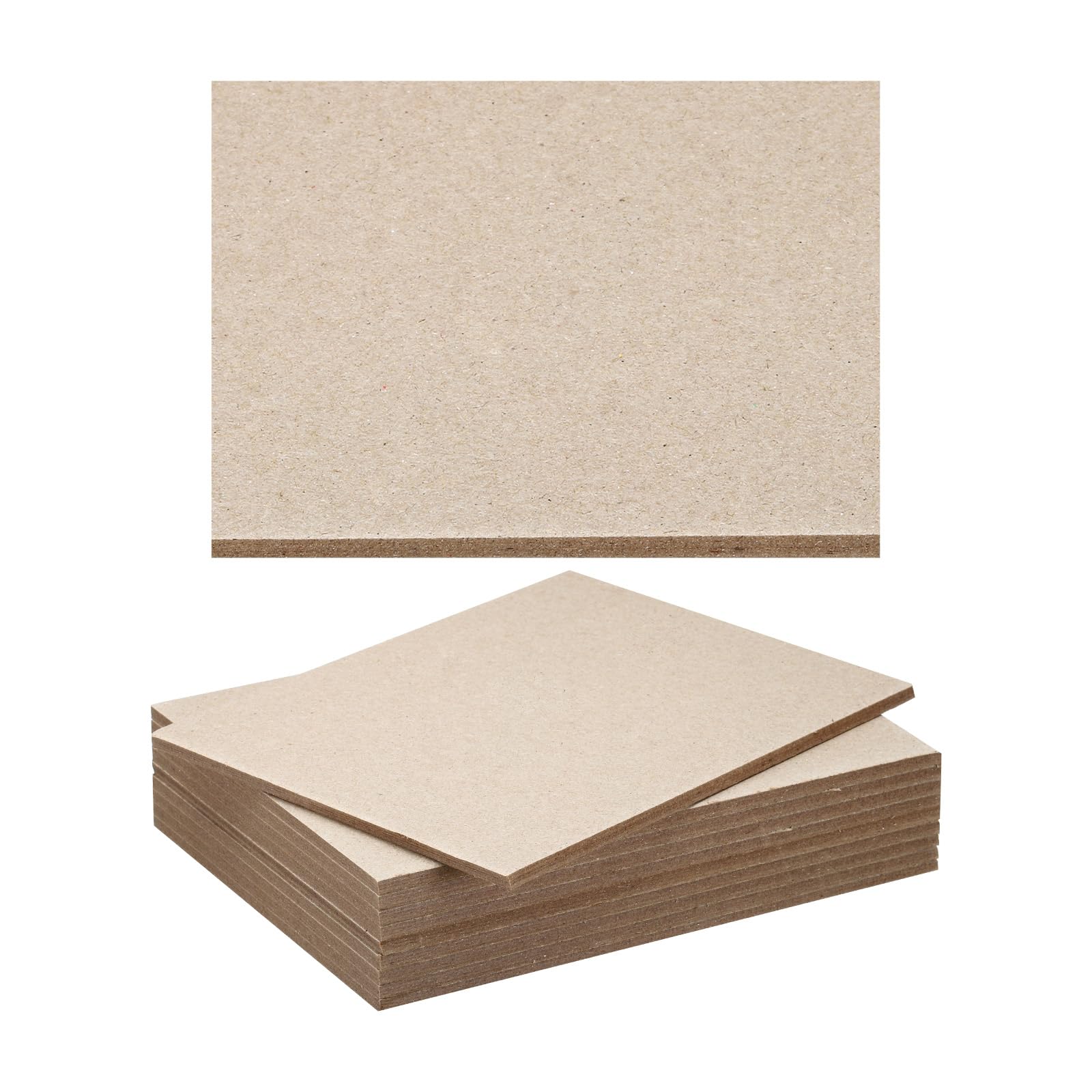 PATIKIL 7x5x0.16" Chipboard Sheets, 10Pcs Thick Book Board Binders Board Sturdy Bookbinding Supplies for Book Binding Cover Gray