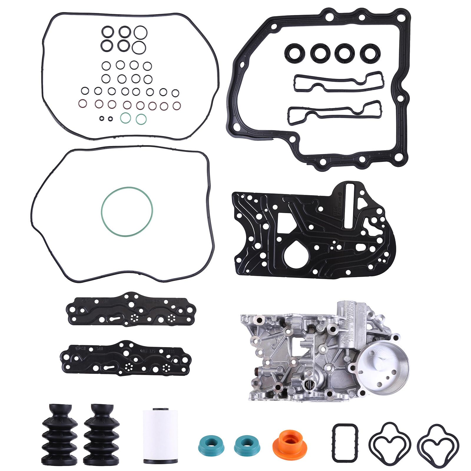 Asudaro Juego de juntas de cuerpo de válvula de transmisión, kit de revisión mecatrónica 0AM32506AE 0AM325066AC para A1/A3/Q3 DQ200 de 7 velocidades