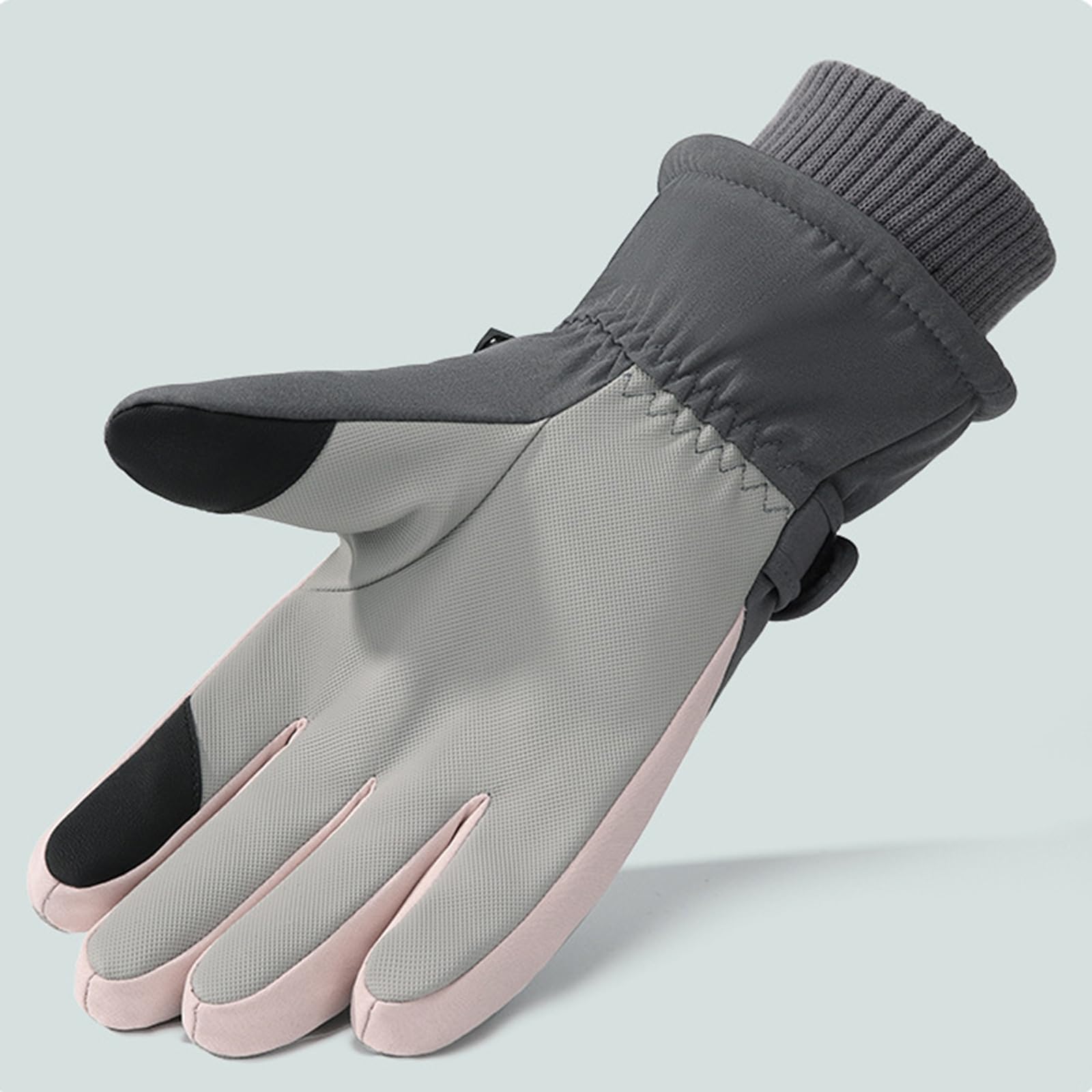 Guanti da Sci Invernali Guanti Touch Screen Antiscivolo Caldi Antivento in Velluto a Dita Intere, Sci da Ciclismo all'aperto per Donna