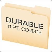 Vista 8 de Pendaflex Carpetas de archivo, tamaño carta, 8-1/2 x 11 pulgadas, manila clásica, pestañas de corte de 1/3 en posiciones izquierdas, derechas