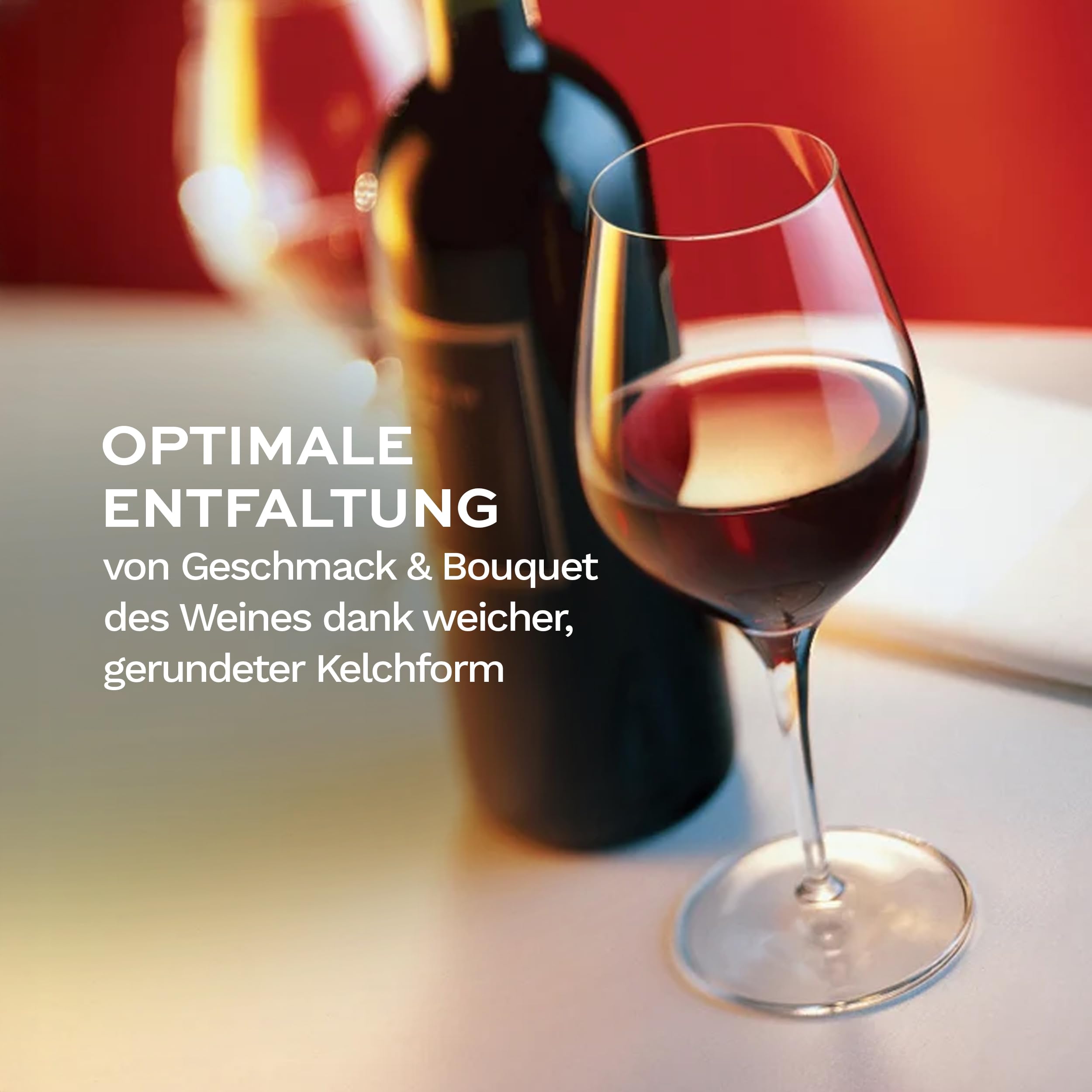 Stölzle Lausitz Exquisit Royal Rotweingläser mit Poliertuch 480 ml, 6er-Set | Rotweingläser mit Poliertuch für Rotwein und optimale Aromaentfaltung, aus Kristallglas, stoßfest & spülmaschinengeeignet