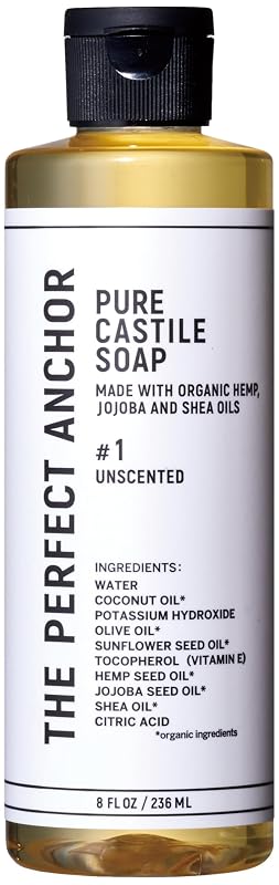 The Perfect Anchor Sabonete Líquido Castile Puro Sem Fragrância, 237 mL