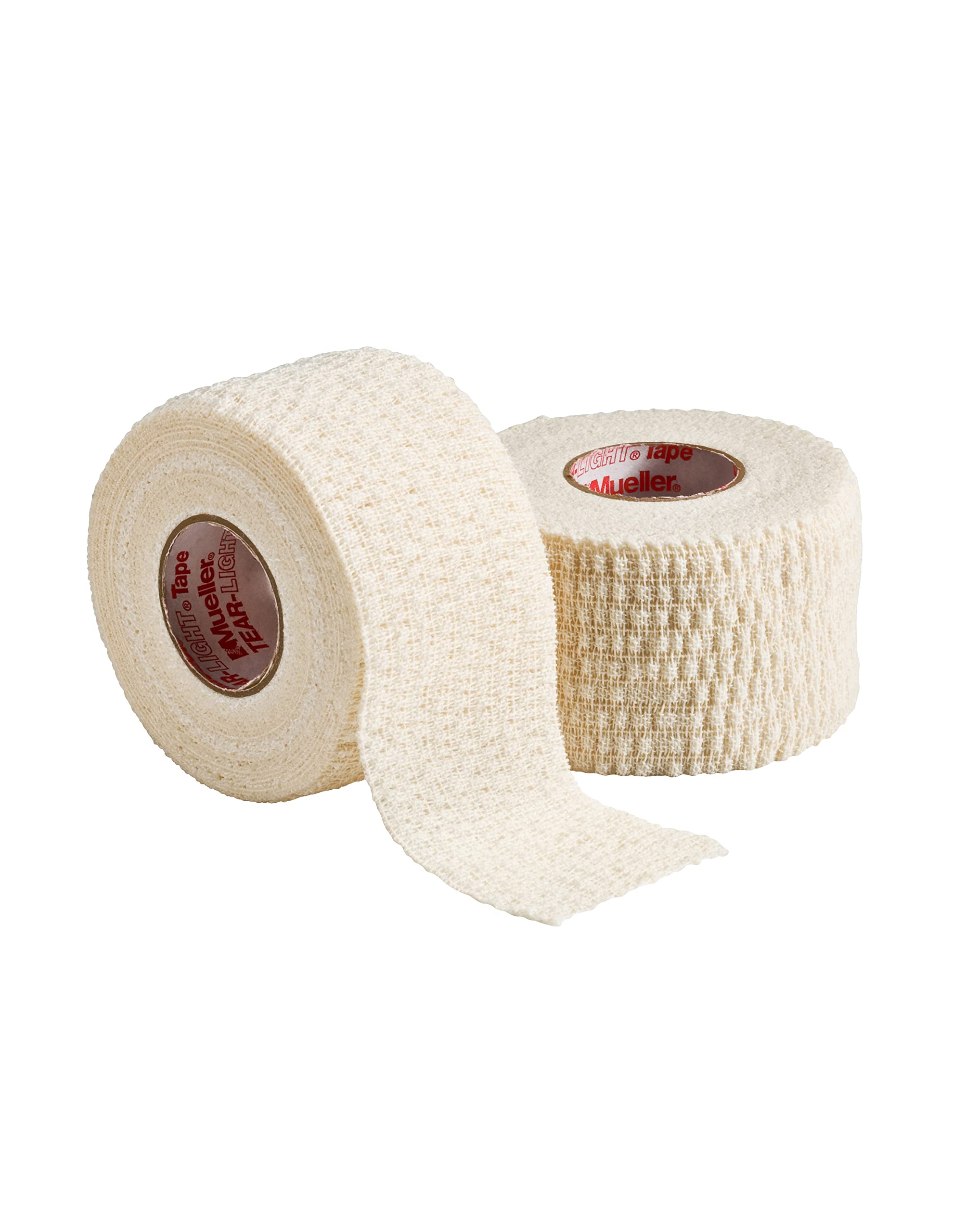Mueller Venda Tear-Light Tape Venda, Unisex Adulto, Blanca, 3.8cm x 6.8m