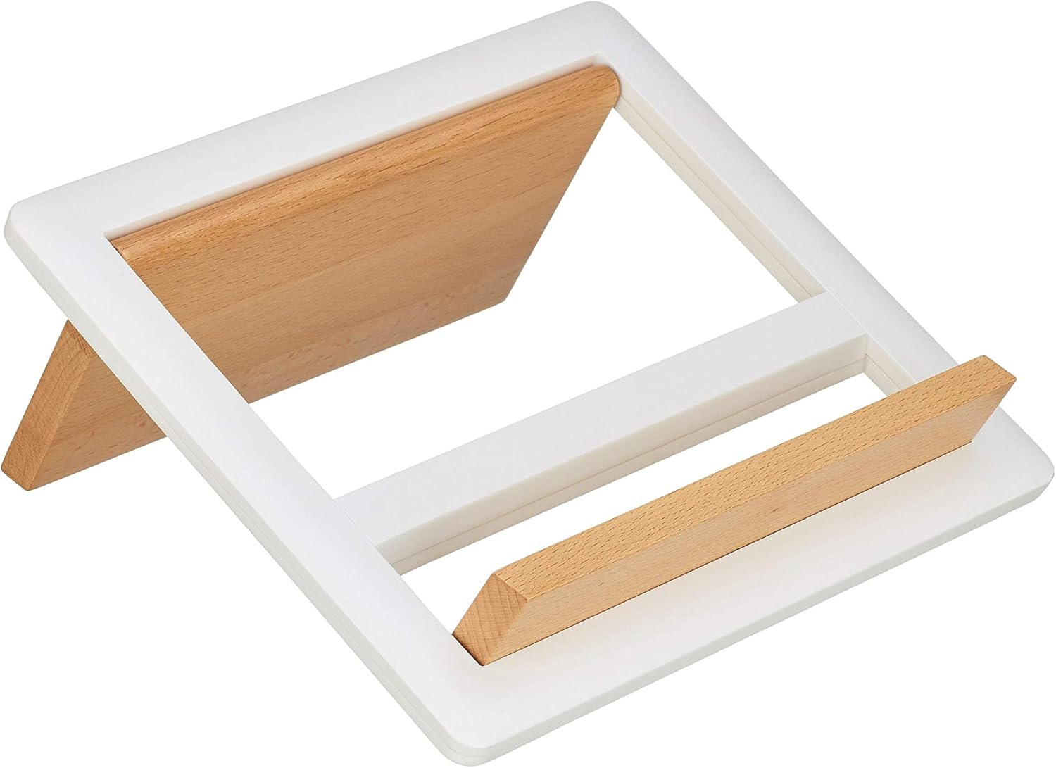 Nutrifresh Prep Foldable Wooden Cookbook Stand Recipe Book Holder
