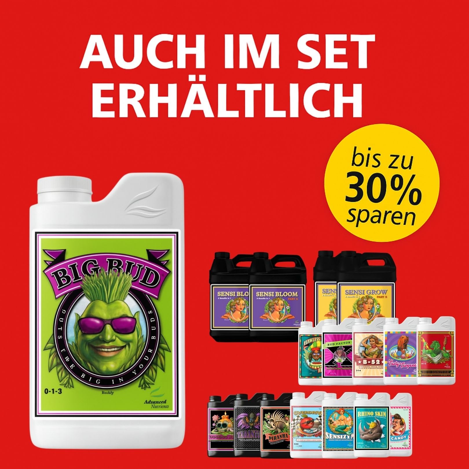 Weedness Advanced Nutrients Big Bud 5 Liter - NPK Dünger Grow Anbau Indoor Erde Flüssigdünger Organischer Bio