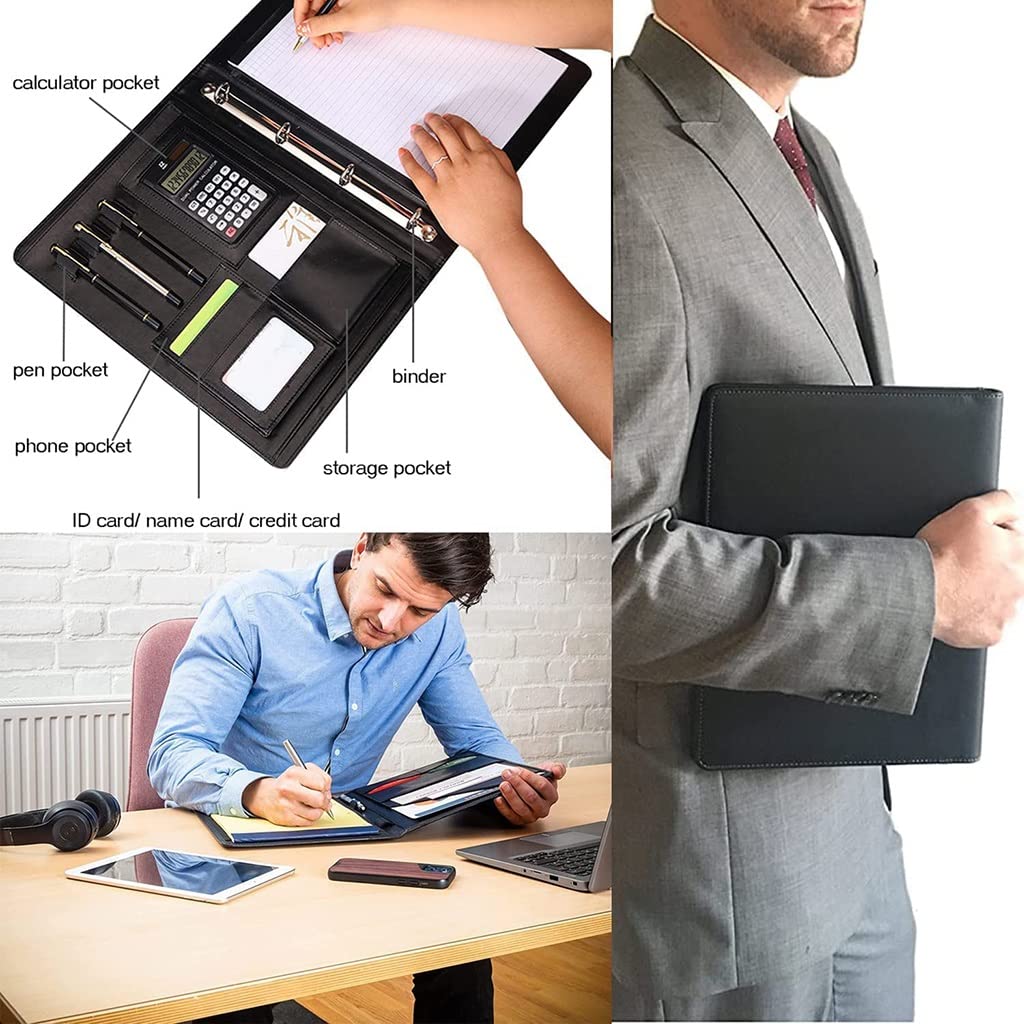Cartella Portadocumenti Formato A4 Cartella per conferenze con 4 raccoglitori ad Anelli Cartella per Appunti A4 Cartella per Appunti A4 Cartella per Appunti per Appunti Cartella Aziendale per confere