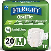 Vista 10 de FitRight Pañales para adultos, absorción extrapesada, XL (tamaño de la cintura 56 a 64 pulgadas), 80 unidades, calzoncillos de incontinencia OptiFit