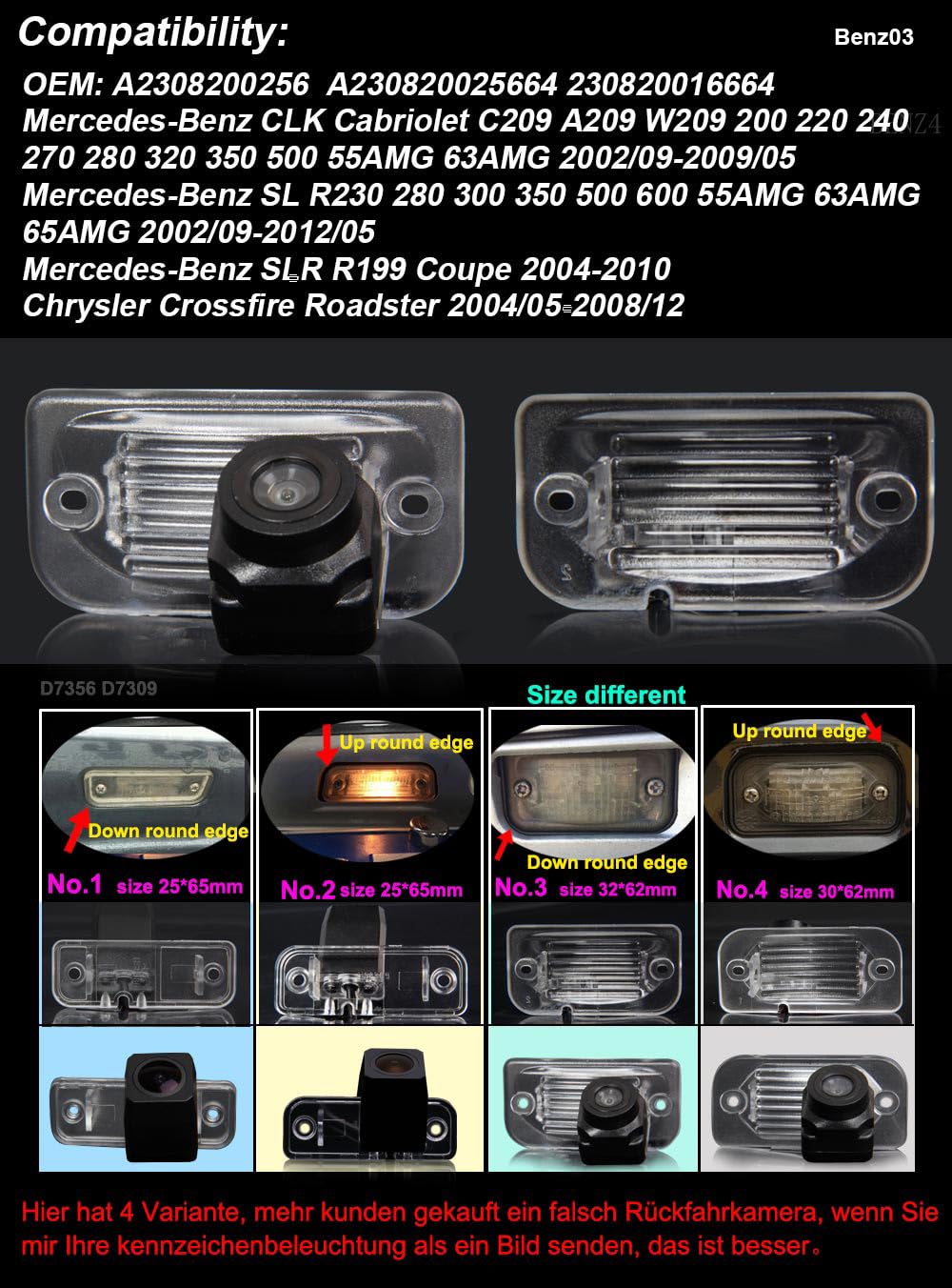 1280 x 720 pikseli samochodowa kamera cofania zapasowa do Mercedes-Benz CLK Cabriolet C209 A209 W209 200 220 240 270 280 320 350 500 55AMG 63AMG SL R230 280 300 300 350 60 0 SLR R199 Chrysler