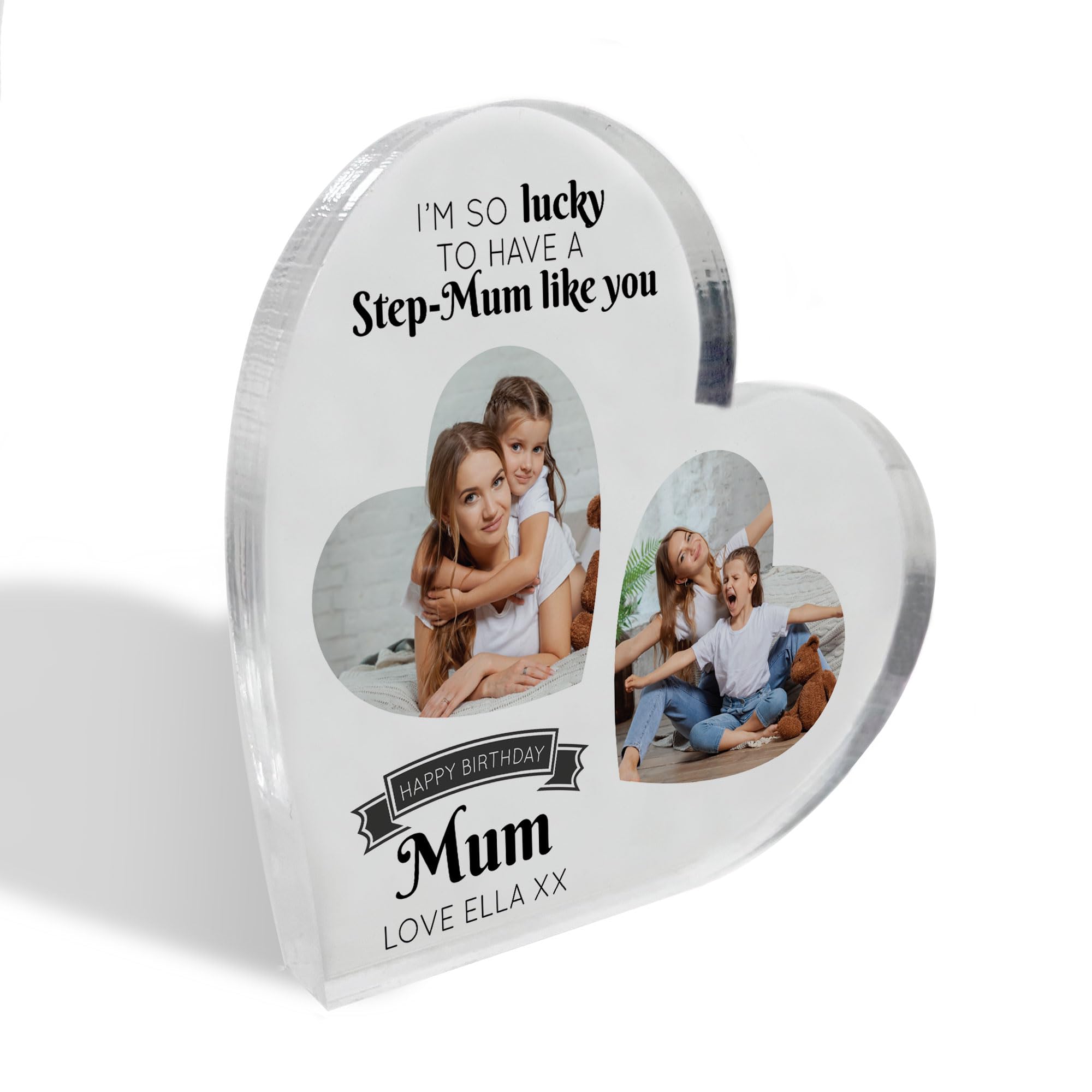 Red Ocean Gifts for Step Mum Birthday Personalised Acrylic Heart Standing Plaque Stepmum Gifts Step Mum Birthday Gifts Birthday Stepmum Gift From Daughter Step Mum Gifts Special Keepsake Gift For Her