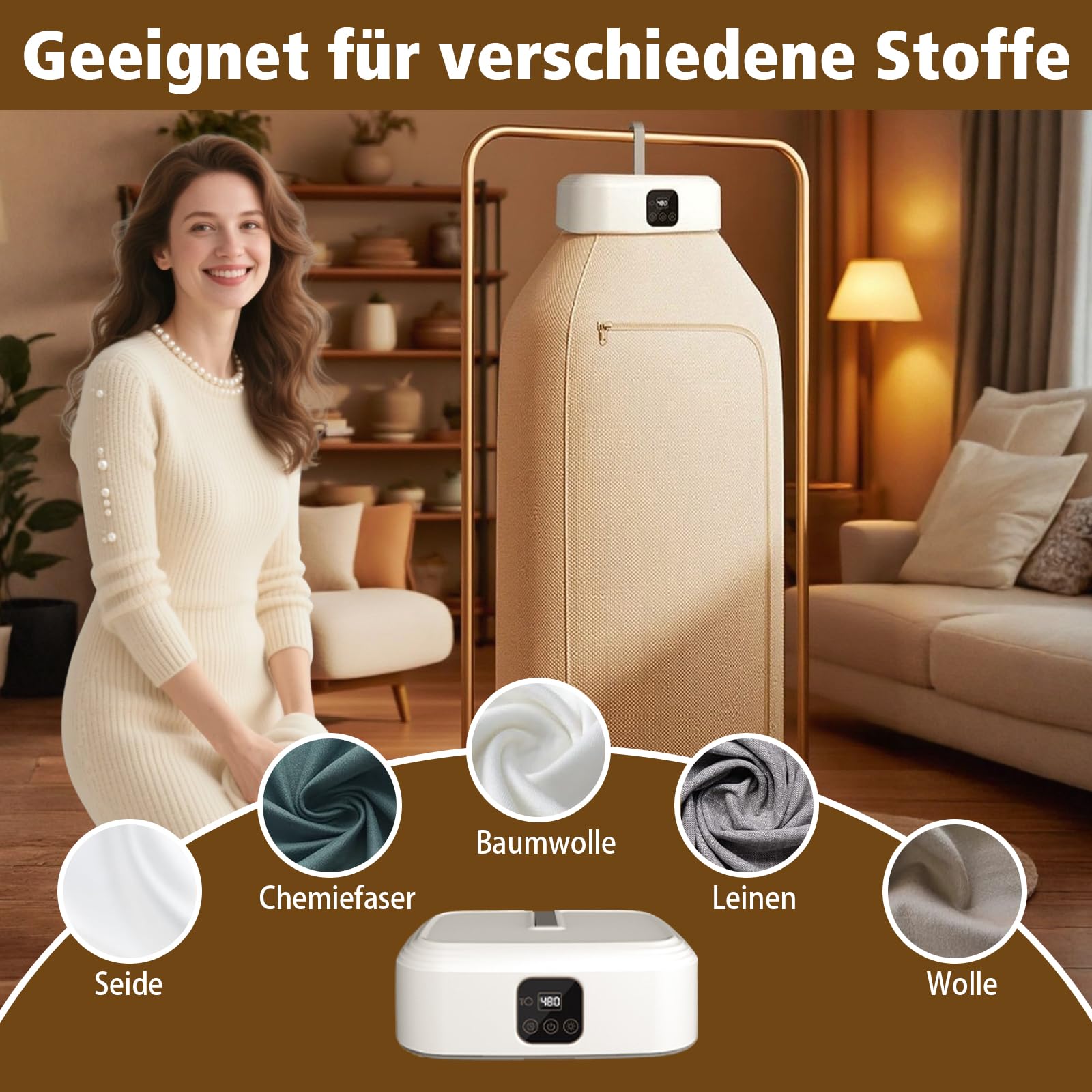 Secadora de Ropa Eléctrica Portátil, Mini Smart Rápida Plegable 600W Compacta Ropa Pequeña (9-12 piezas） con control remoto para Apartamentos Viajes Dormitorio Caravanas Estudiantes Casas Pequeñas