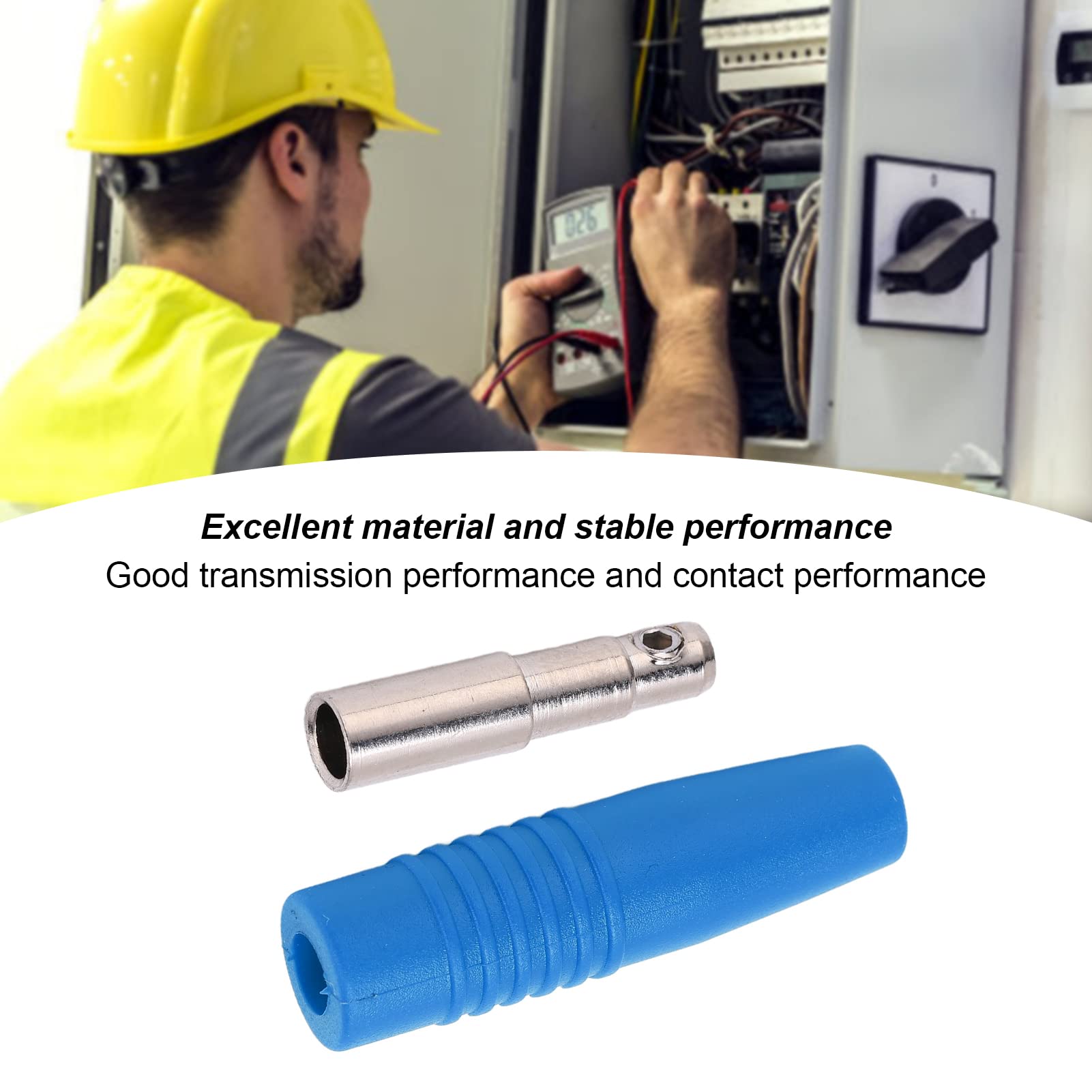 4mm Female Banana Plug, Sturdy Gold Connector Detachable for Electronic Test Accessories