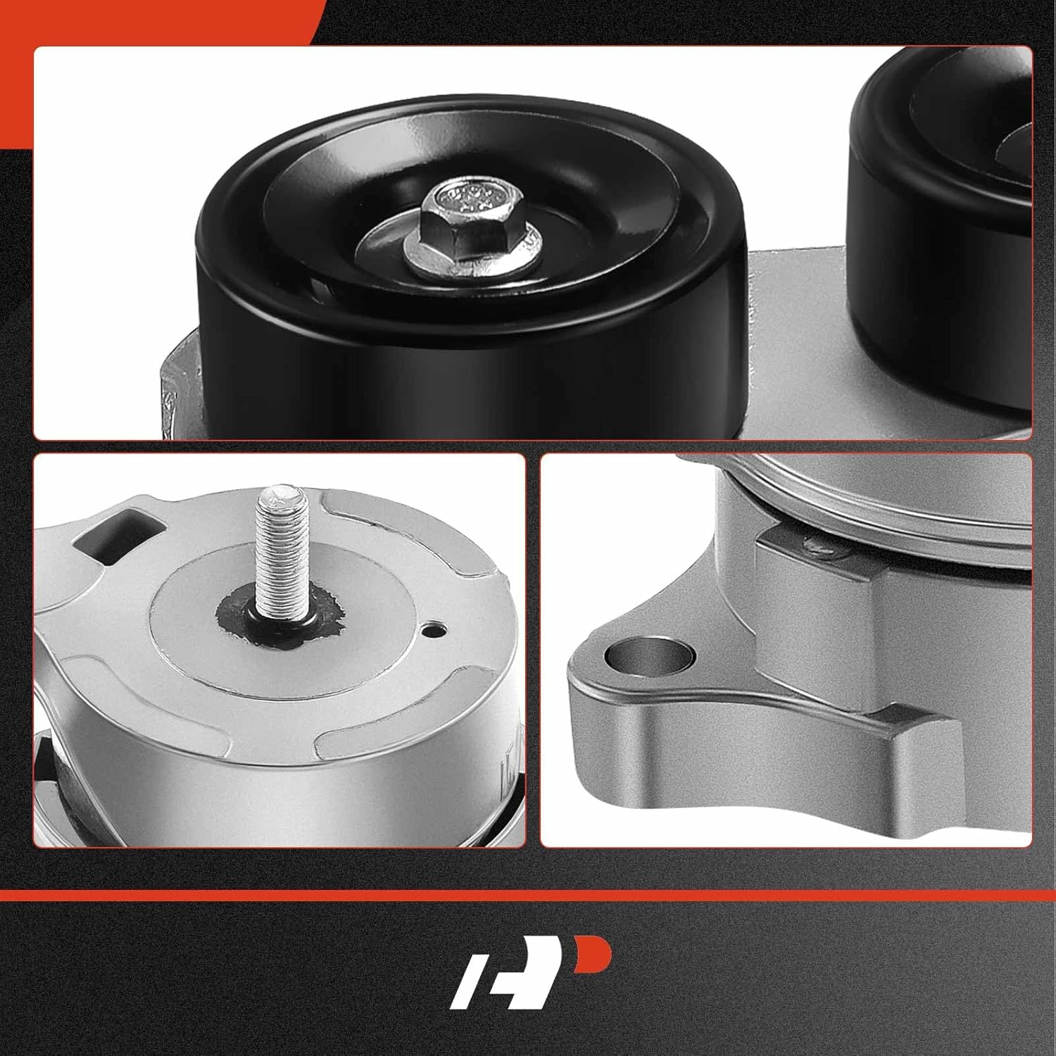 A-Premium Belt Tensioner Assembly with Pulley Compatible with Honda Accord 2003-2012, Odyssey 2005-2010, Pilot, Ridgeline & Acura MDX, RL, TL, ZDX, Replace# 04317RCA305, 31170RCAA01