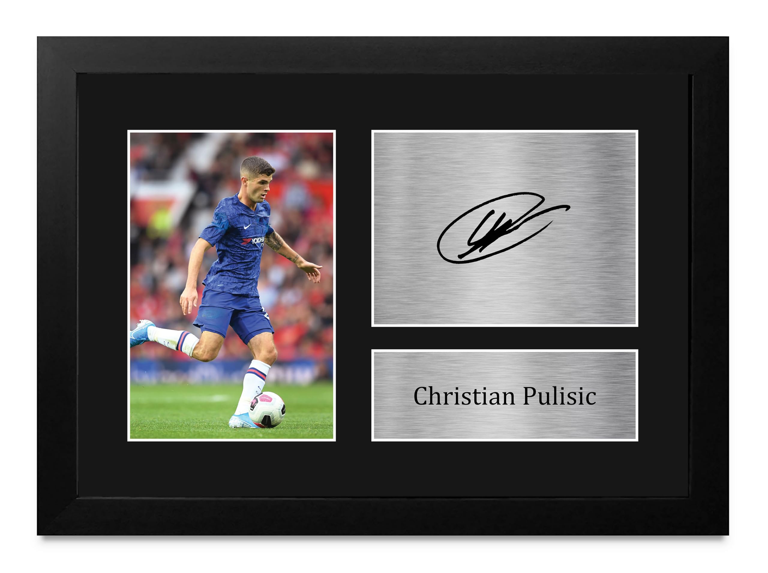 HWC Trading Christian Pulisic Gifts Printed Signed Autograph Picture for Fans and Supporters - A4 Framed