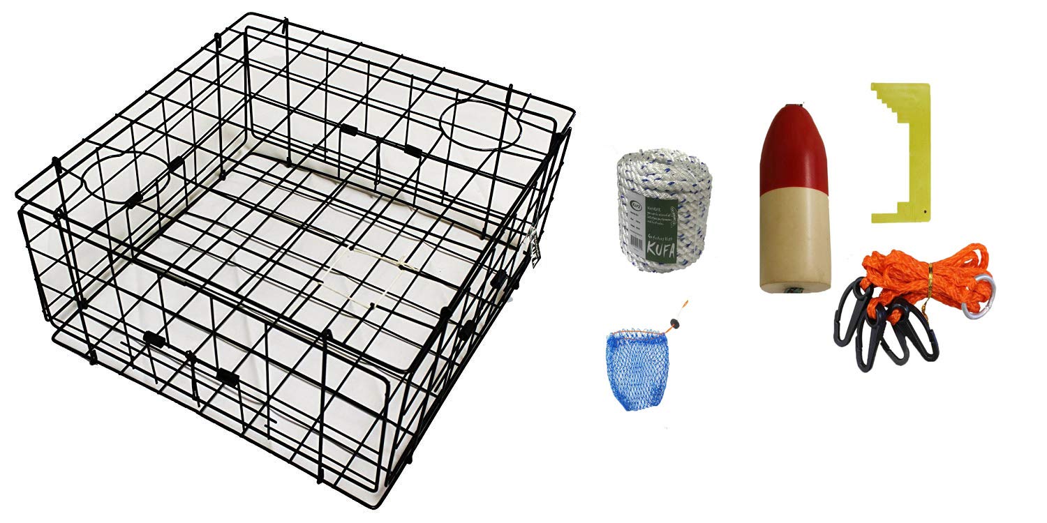 Minnow Trap KUFA 2-Pack Vinyl Coated Crab Trap With Crabbing Accessory  Prawn Trap, image size:1500x750