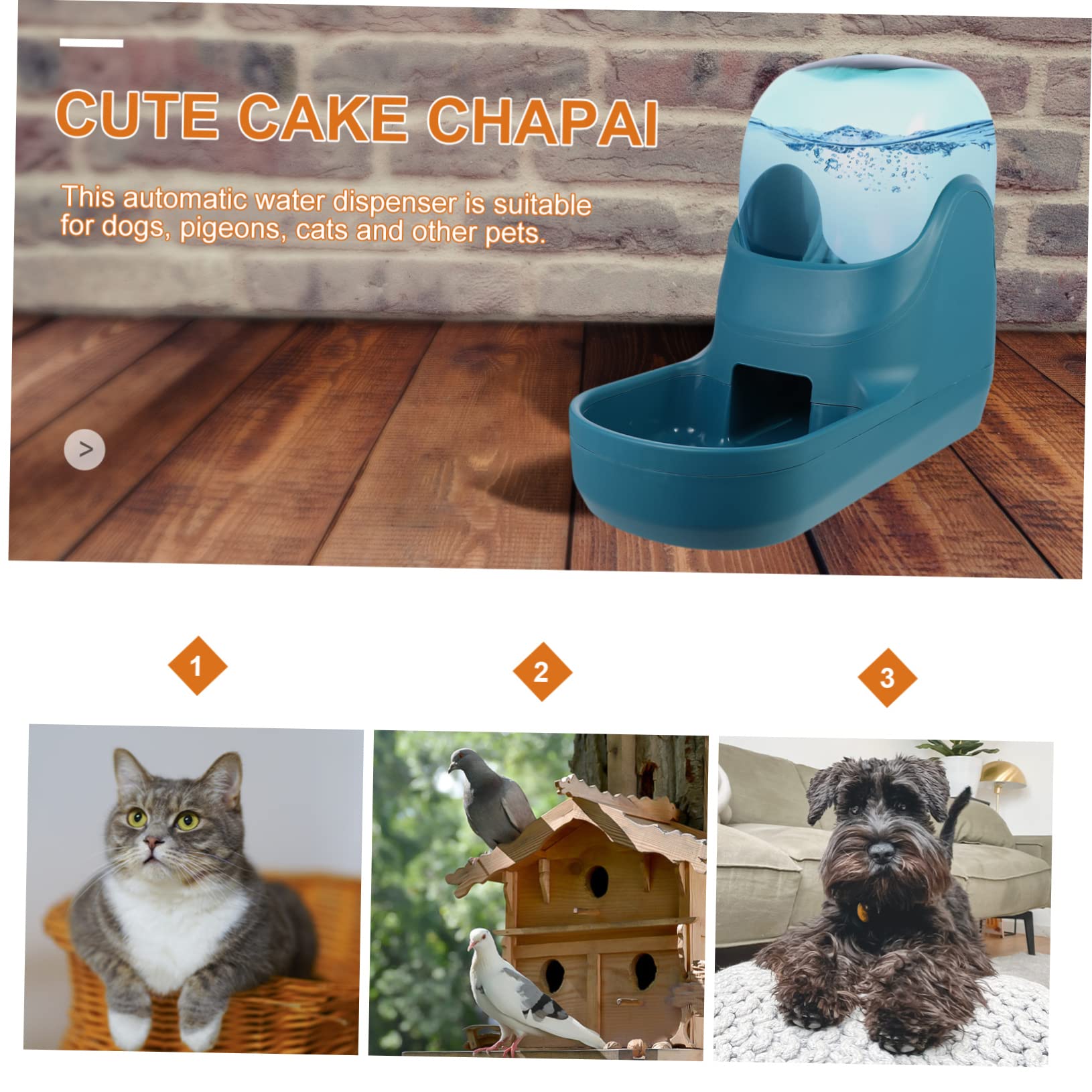 ORFOFE Automatischer Trinkautomat Grün Abnehmbar und Leicht zu Reinigen 3,8l Wasserbehälter aus Kunststoff für Haustiere für Hund und Katze