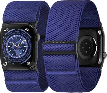 Tefeca Edge Series Stretchy Band Compatible with Apple Watch Ultra 2/Ultra 49mm, Series 10 46mm, Series 9/8/7 45mm, SE2/SE/6/5/4 44mm