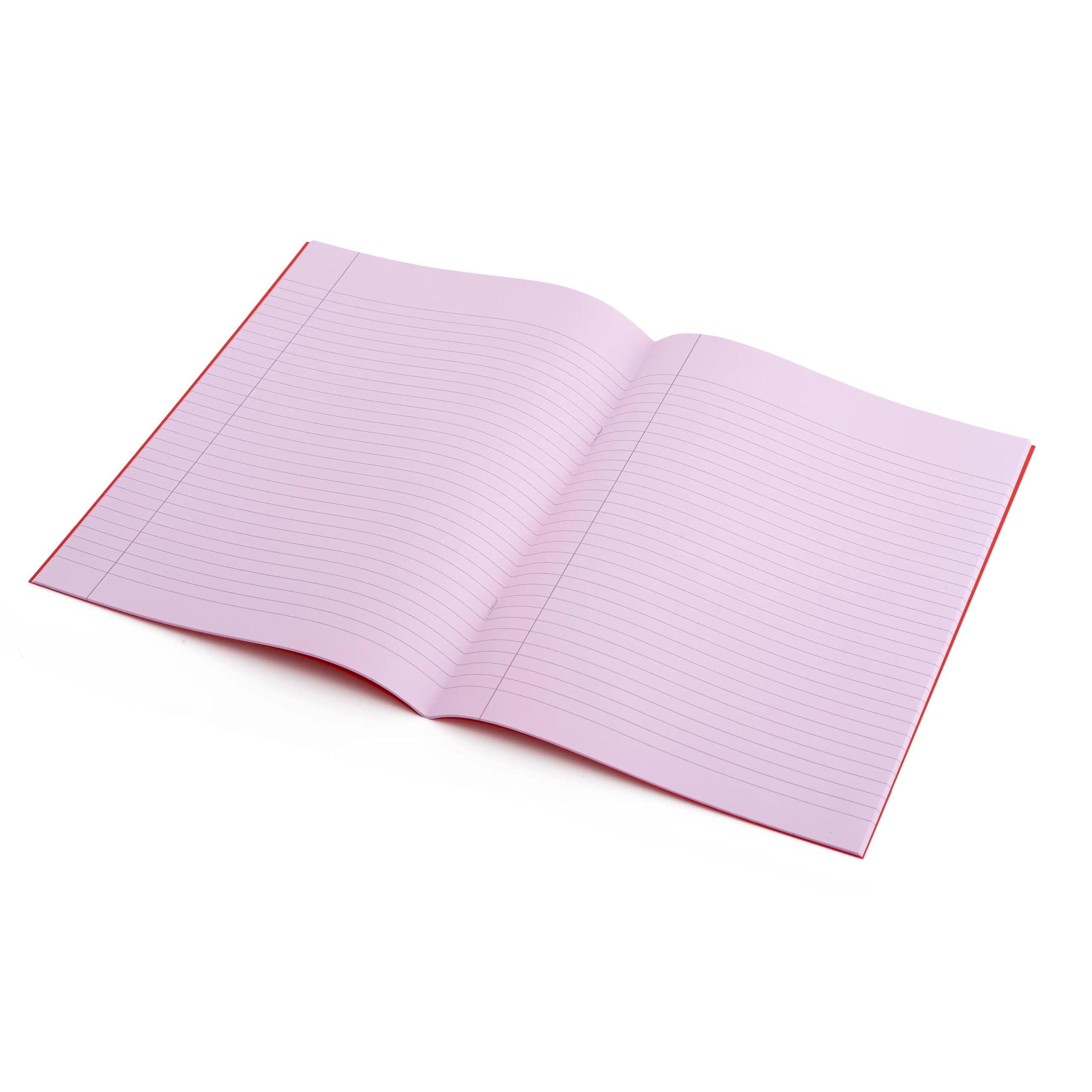 The Dyslexia Shop A4-8mm Lined Tinted Exercise Book (Red Cover) Cream/Pack of 10