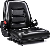 Vista 1 de Asiento universal de carretilla elevadora, asiento de tractor, con micro interruptor y cinturón de seguridad, para tractor, cortacésped, cargador