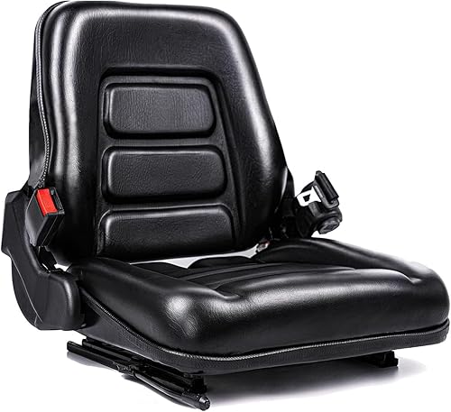 Asiento universal de carretilla elevadora, asiento de tractor, con micro interruptor y cinturón de seguridad, para tractor, cortacésped, cargador