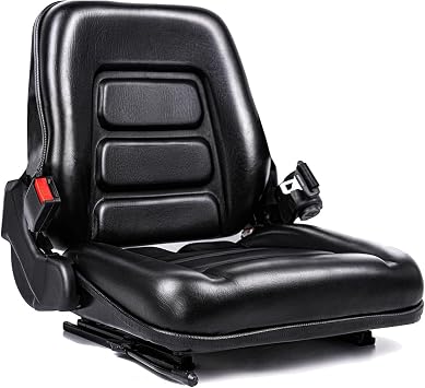 SEATIN Universal Forklift Seat,Tractor Seat,with Micro Switch and Safety Belt,for Tractor,Mower,Skid Loader,Telehandler,Backhoe,Excavator Dozer