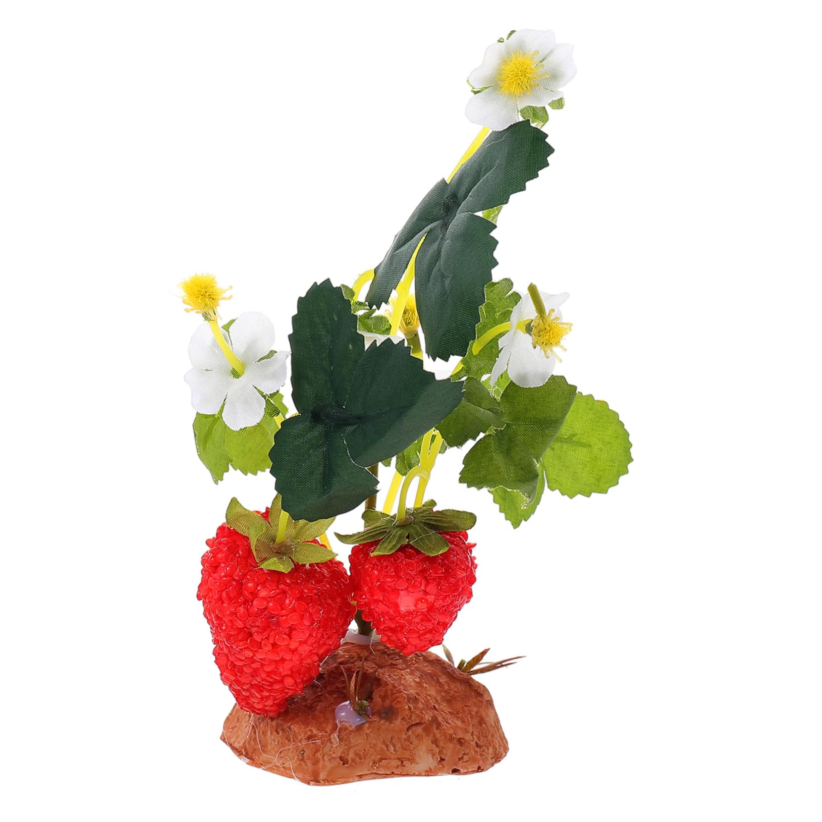 HOUDERCO Reptile Fake Plant for Decor Vivid Landscape Decoration for Lizard Turtle Gecko and Durable Reptile Hide Plant for