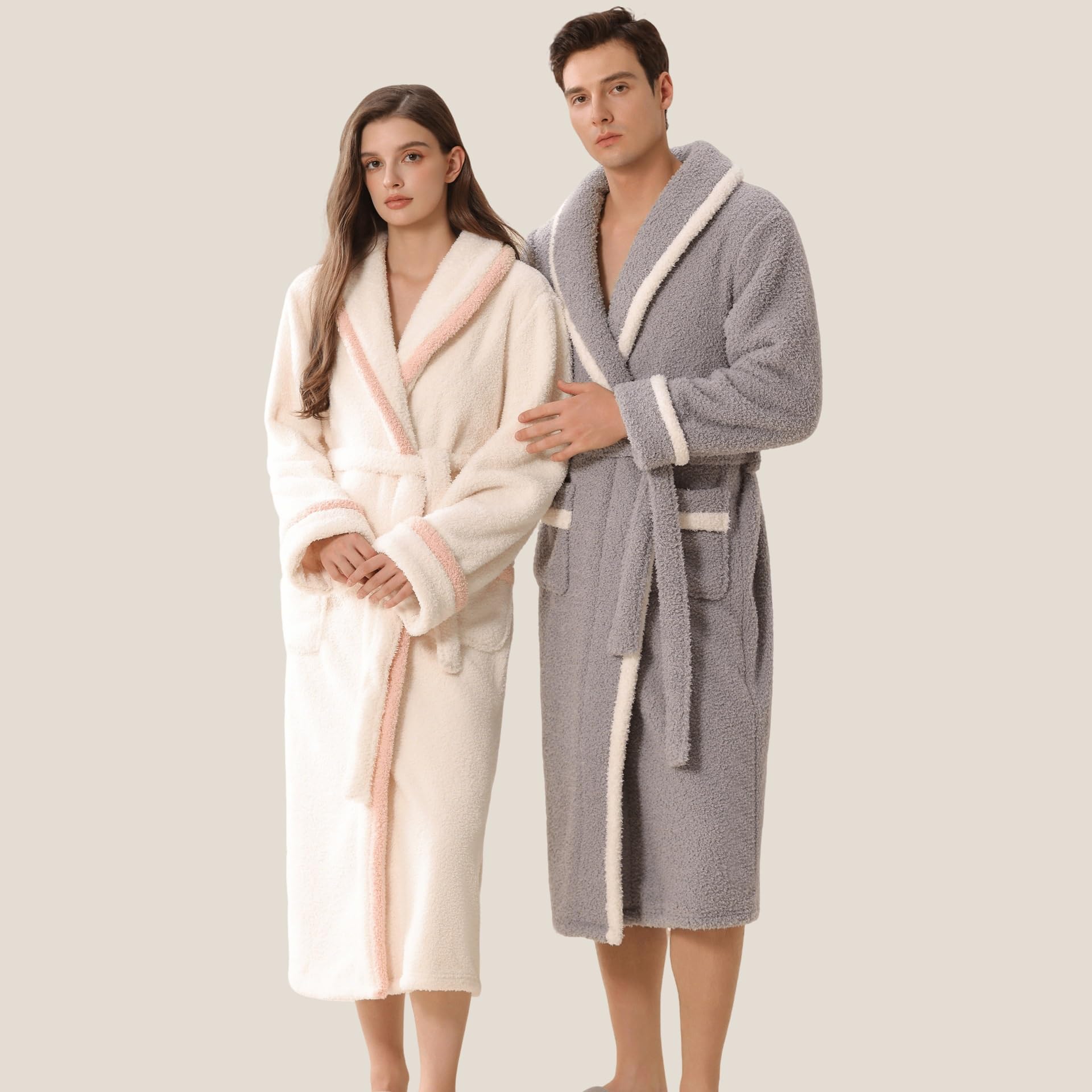 albornoz Albornoz suave de felpa premium for mujer, cálido y esponjoso