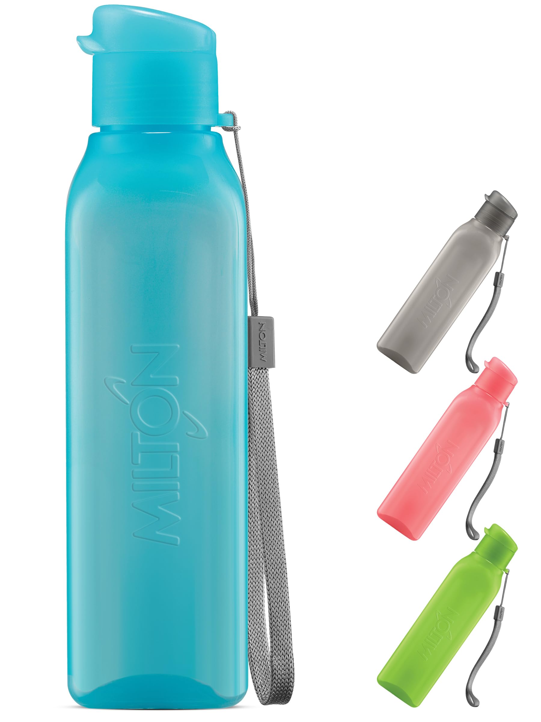 MILTON Travel Water Bottle 1Pcs Reusable Sports Bottle with Easy Open Close Lid and Leakproof Neck Food Grade