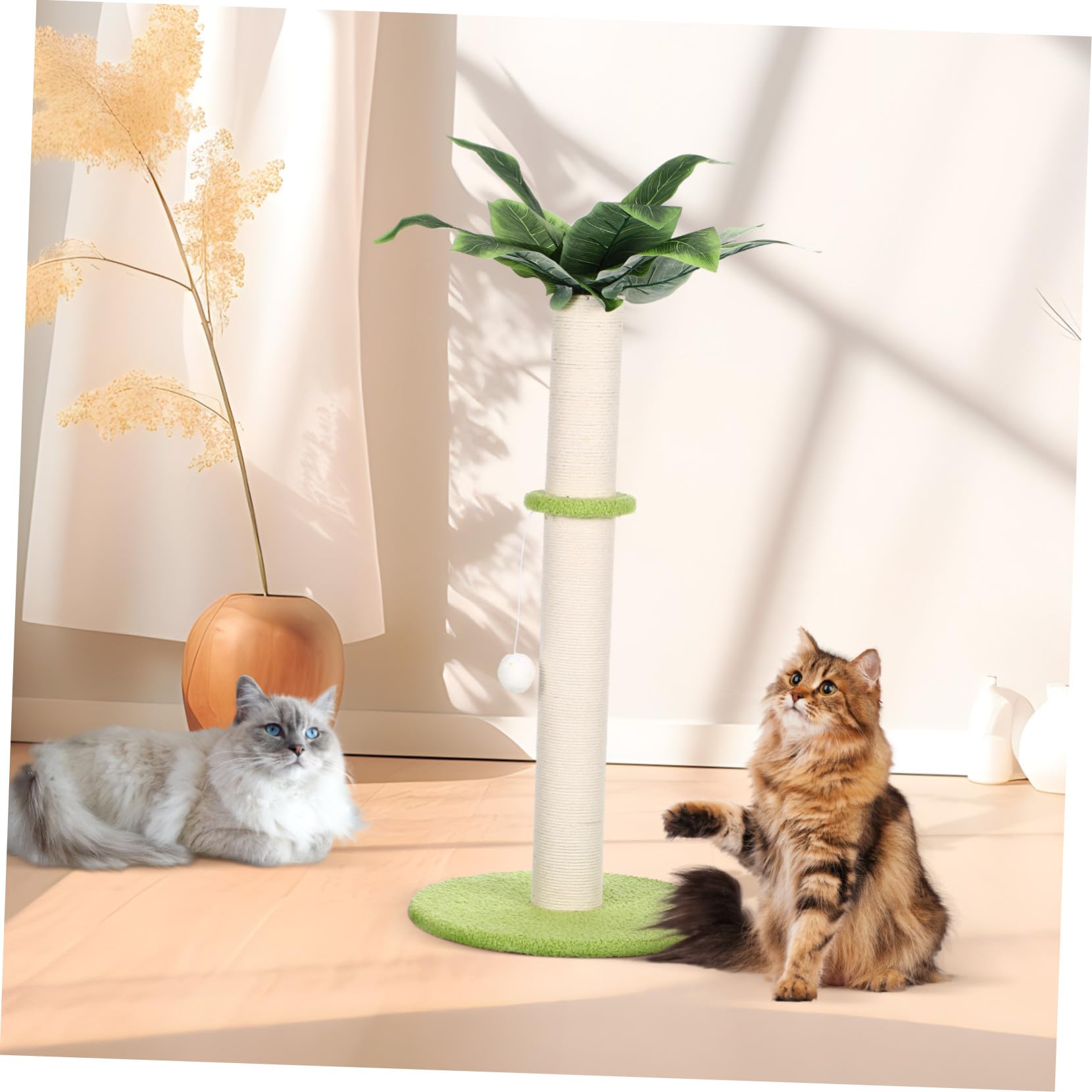BESTonZON Rascador para Gatos de Interior Poste de Rascar para Uñas Tablero Rascador de Suelo para Gatos Pequeños para Salones y Habitaciones