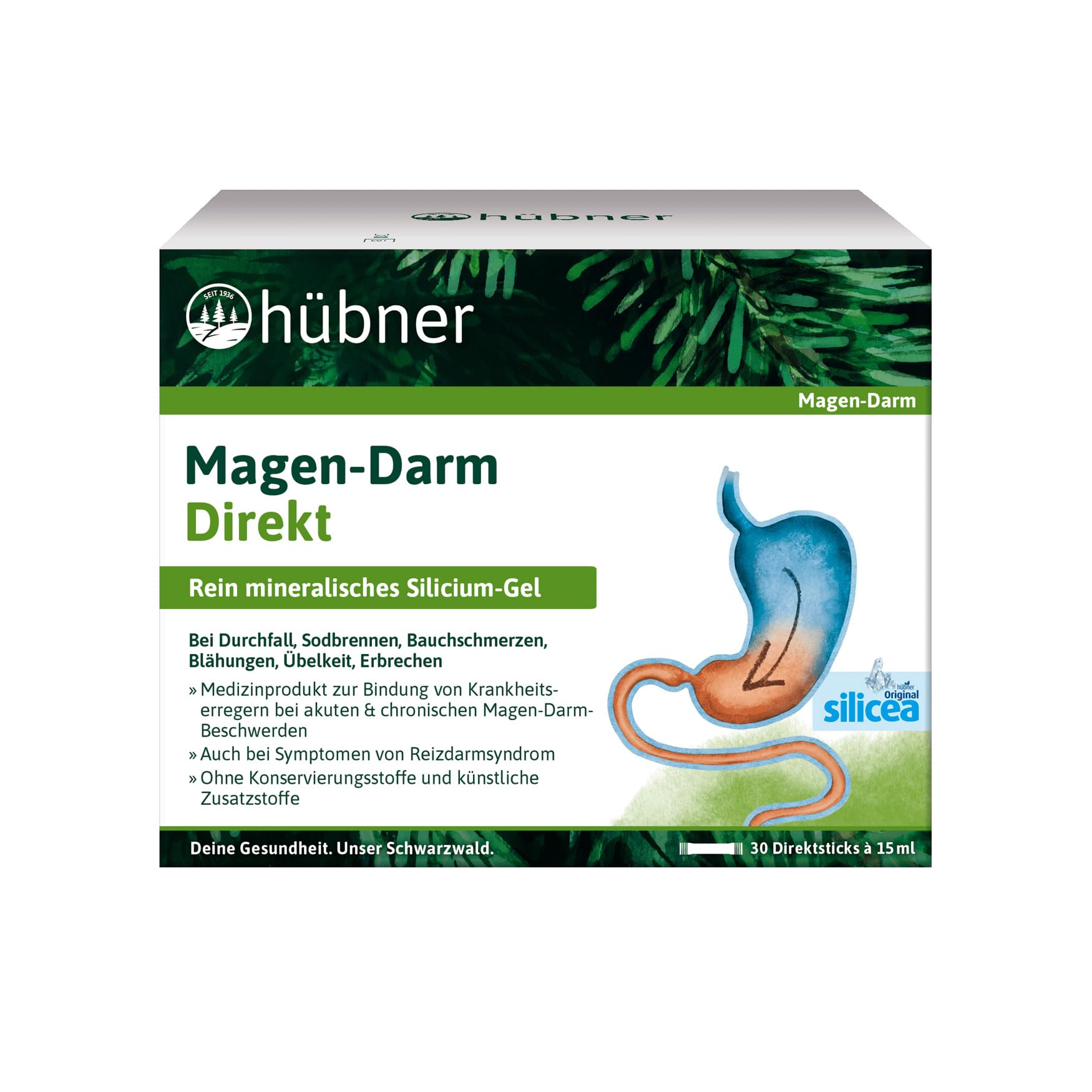 3 x Hübner Silicea Magen-Darm Direct, 3 x 30 Sticks (1350 ml)