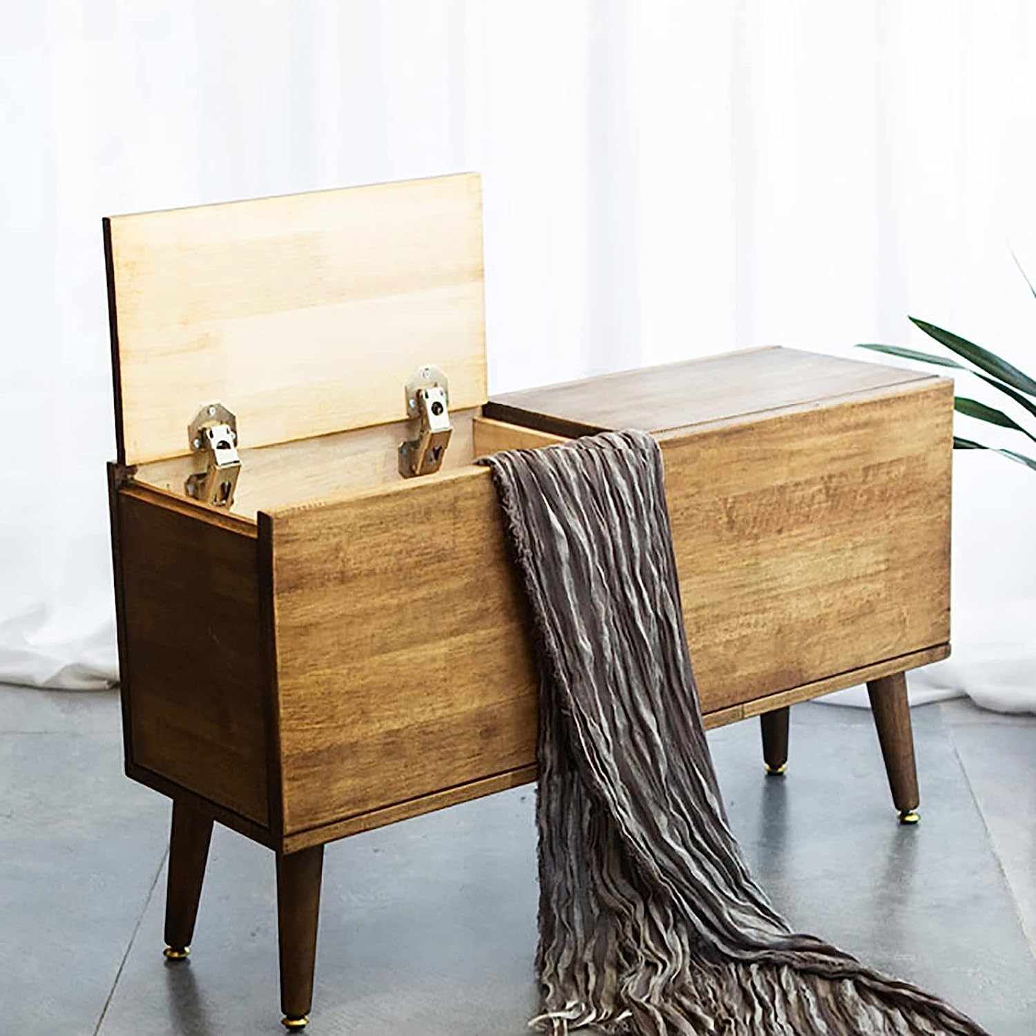 Banc en bois massif rustique de 80 cm pour sublimer votre entrée