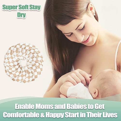 Miniatura 108 de wegreeco Almohadillas para lactancia materna (paquete de 14) + bolsa de lavandería y bolsa de almacenamiento de viaje, opción de 4.7 pulgadas, Pasta