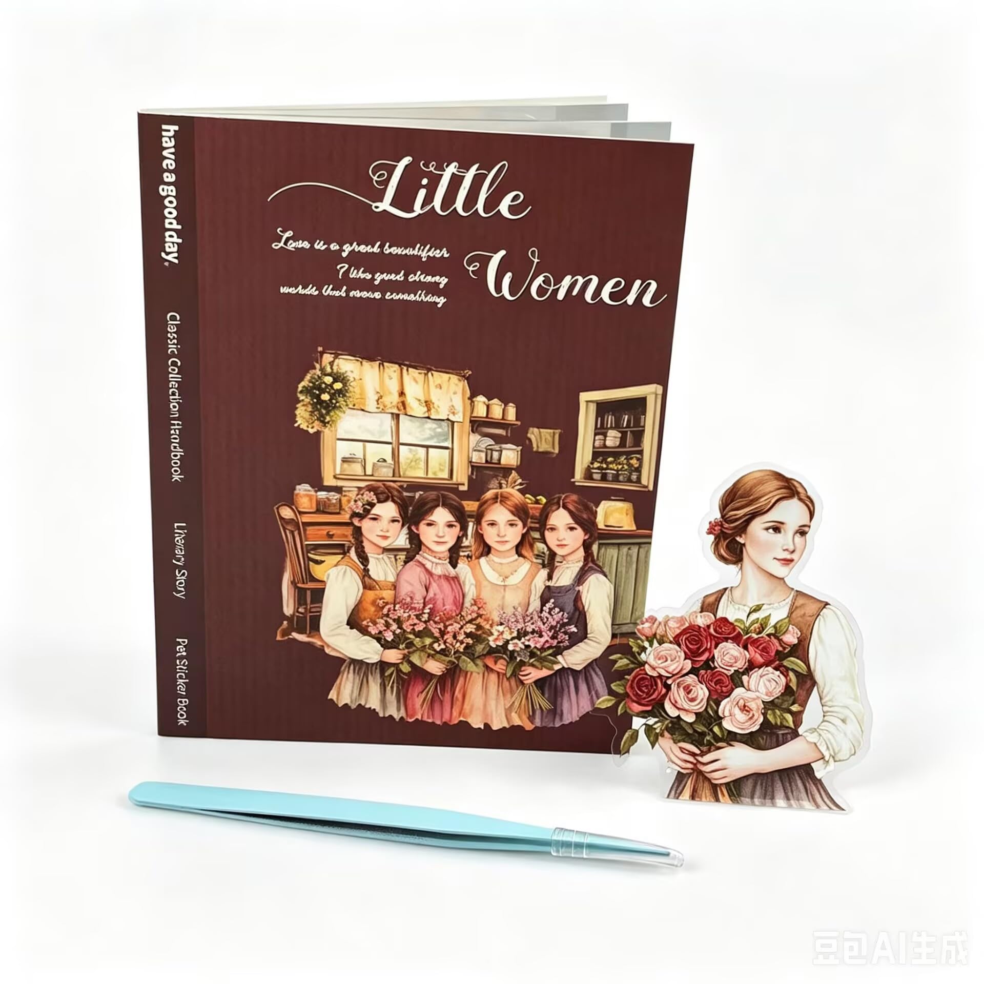 Alideco 20pcs Scrapbook Stickers Vintage Classic Literary Stories Sticker Book for Adults Sticker journaling Stickers for Scrapbooking (xiaofuren) — image 1