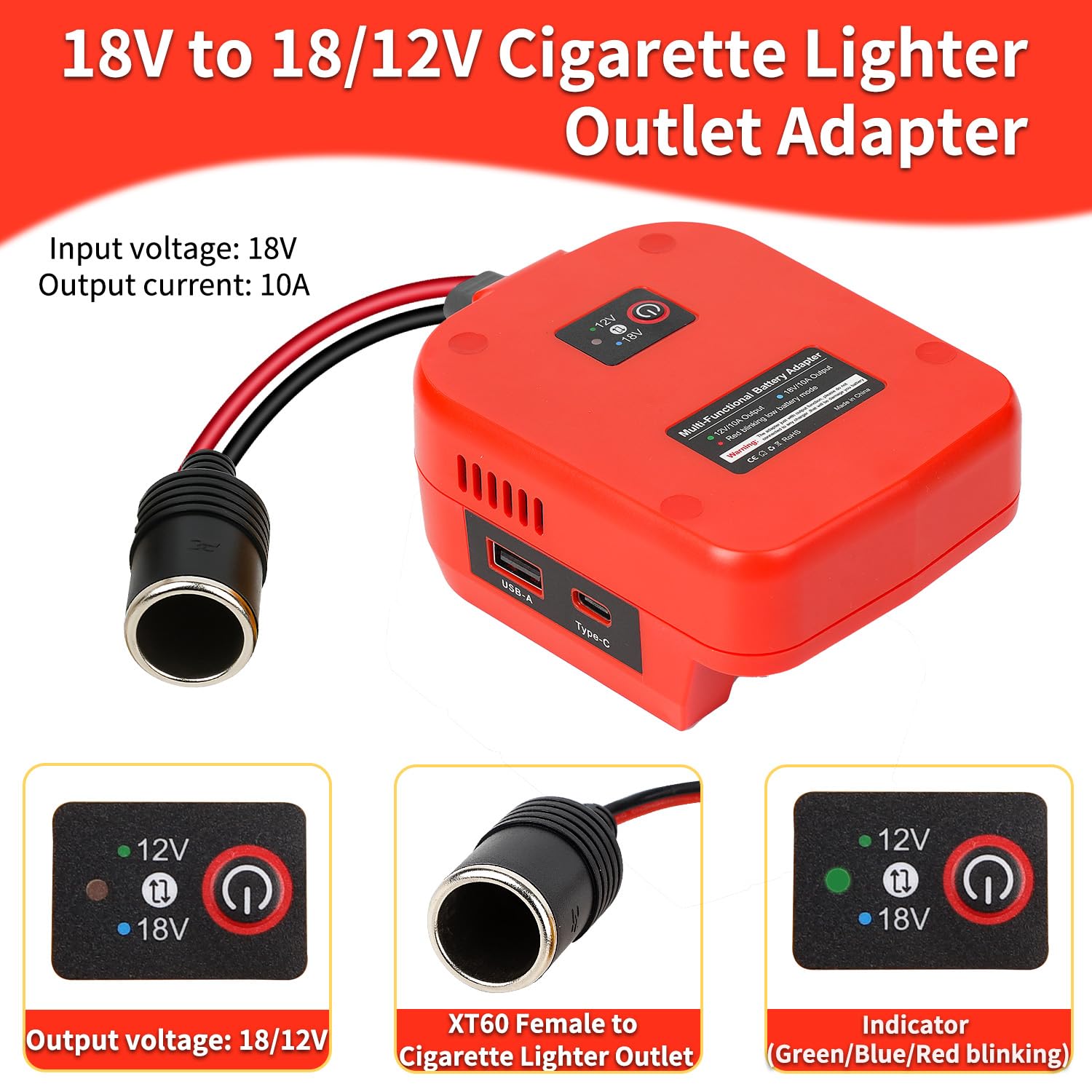 Amazon.com: QSDXNYDC 18V to 12V Step-Down Converter for Milwaukee M18 18V  for Power Battery Adapter Wheel, DC 12V 10A 120W Buck Converter Regulator  for Golf Cart RC Car Truck Light & DIY :
