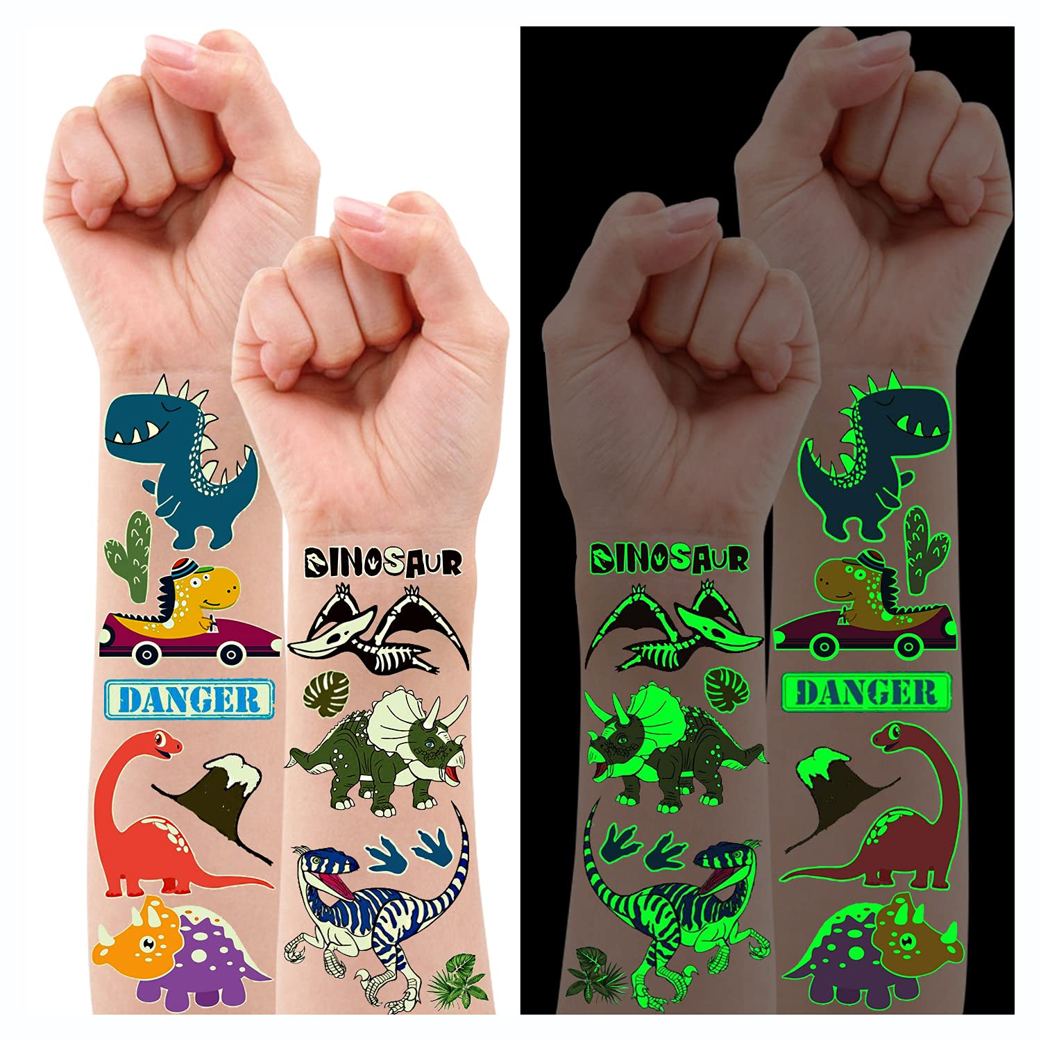 Tatuaggi Temporanei Bambini 96 Pezzi - Set Dinosauri Spazio Mostri Per Feste - Foto 9