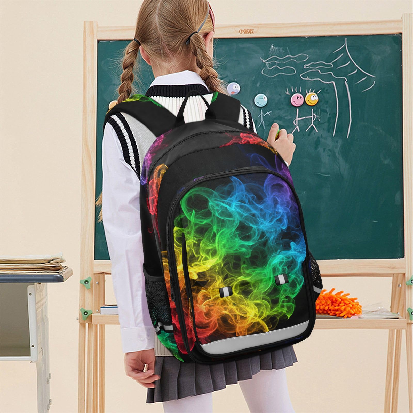 Mnsruu Zaino per computer portatile da 15,6 pollici, bellissimo zaino colorato per ragazze adolescenti, zaino leggero da viaggio per lavoro universitario, 45 x 33 x 17 cm