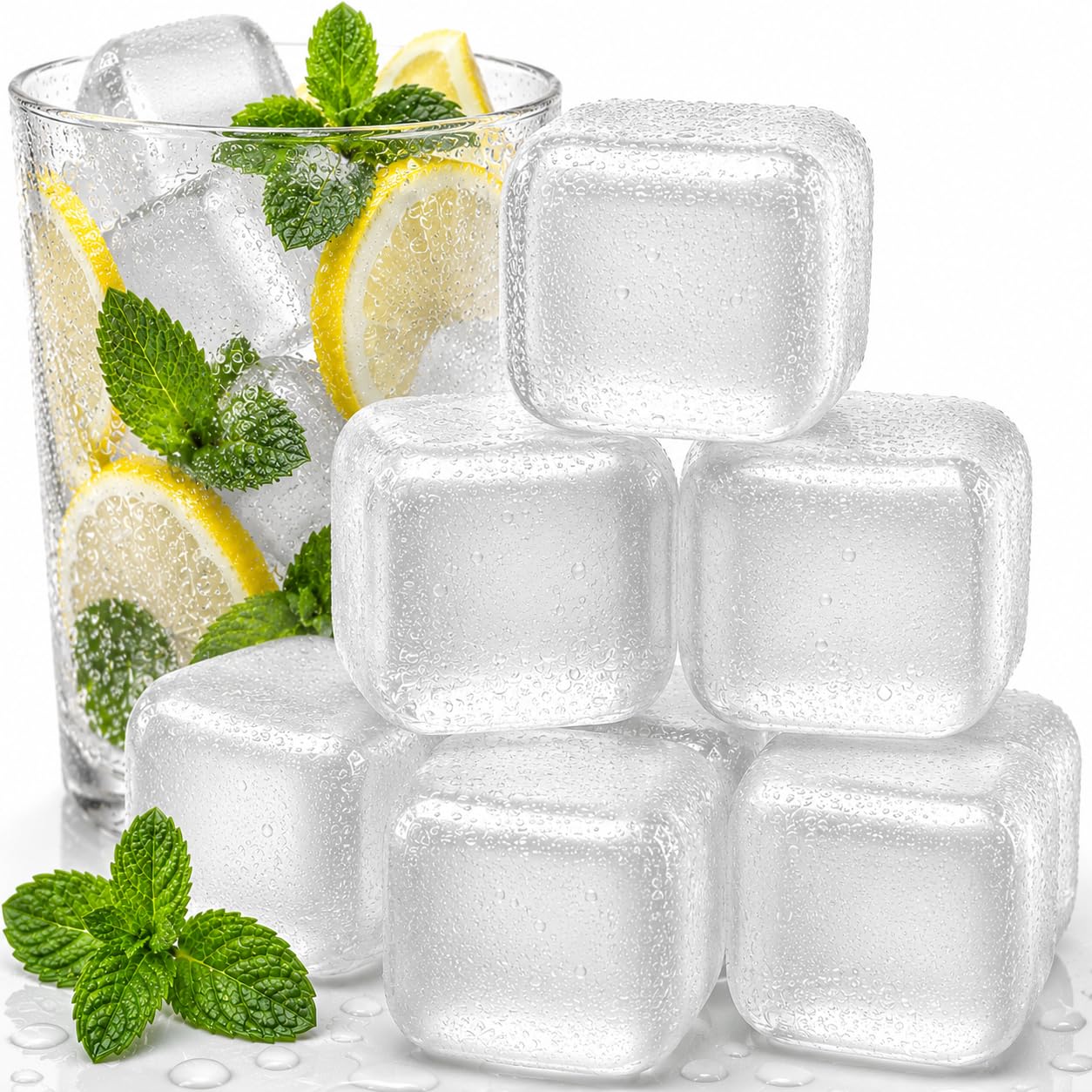 Amazon.com: LEONNS® Reusable Ice Cubes for Cooler – 6-Pack Extra