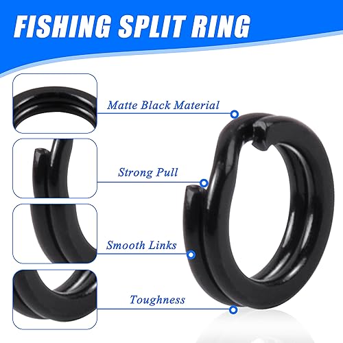 Miniatura 3 de Stainless Steel Split Ring for Fishing Lures 200pcs Jig Split Ring Saltwater Fishing Tackle Line Connector Split Rings Freshwater Loop for Lure